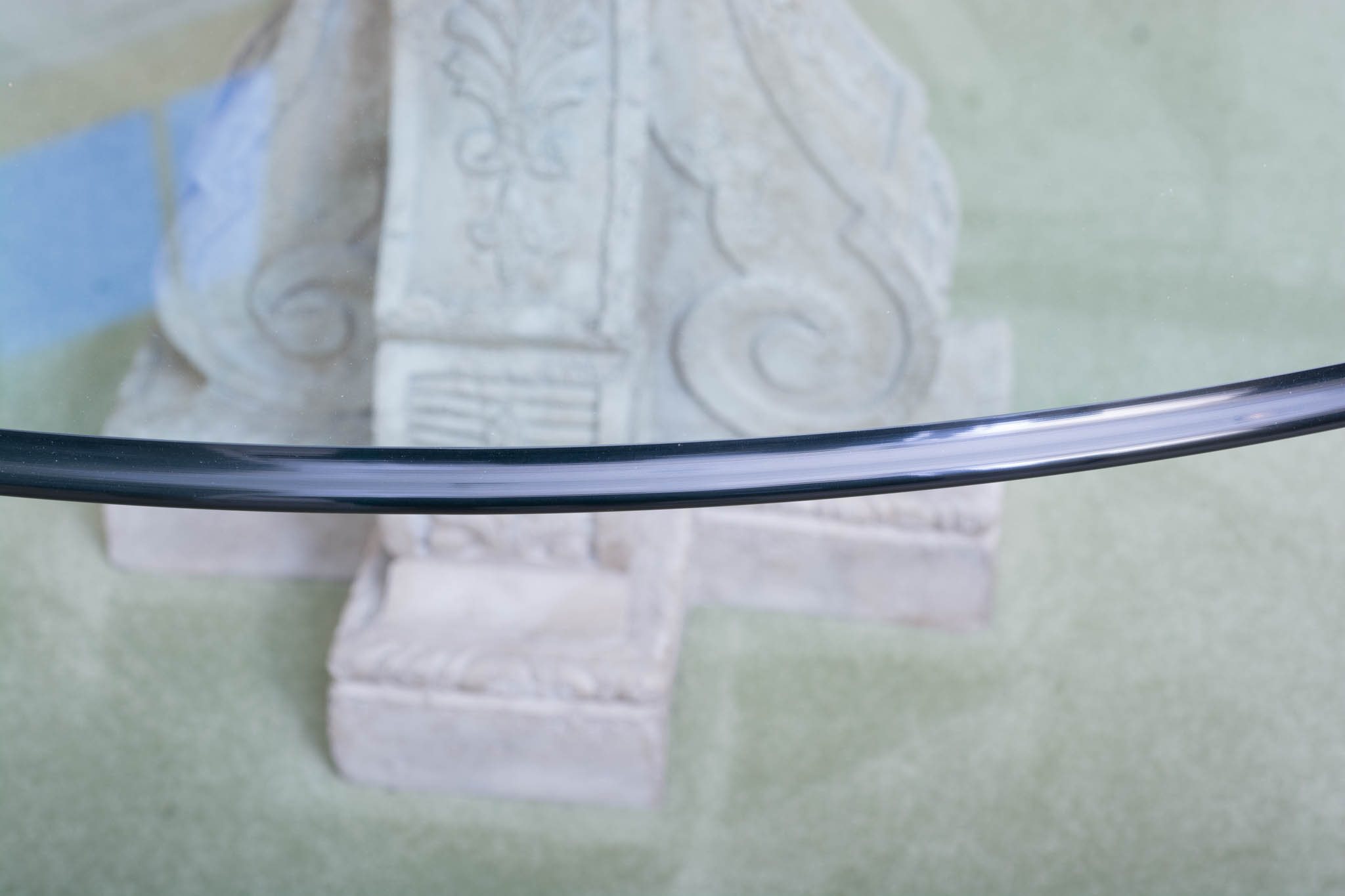 Glass Top Pedestal Dining Table