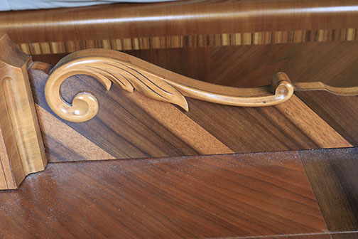 Art Deco Lane Waterfall Cedar Chest With Windsor Clock