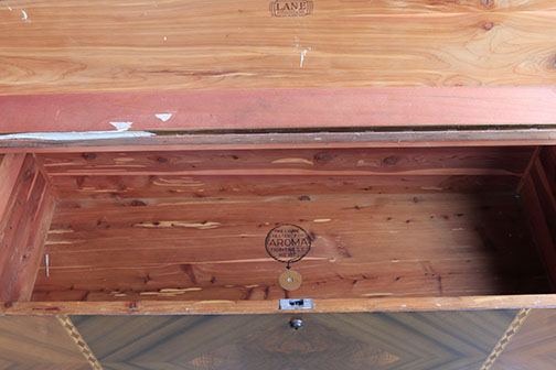 Art Deco Lane Waterfall Cedar Chest With Windsor Clock