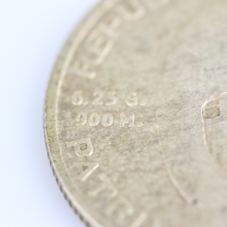 1953 Cuba 25 Centavos Commemorative Silver Coin