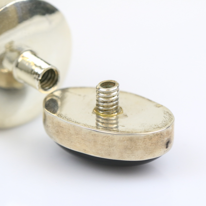 Vintage Taxco Sterling Silver and Onyx Perfume Bottle