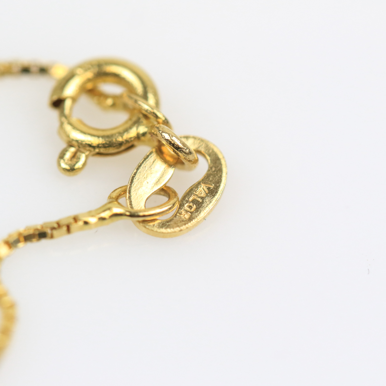 14K White Gold Heart Pendant and 18K Yellow Gold "Babe" Pendant Necklaces