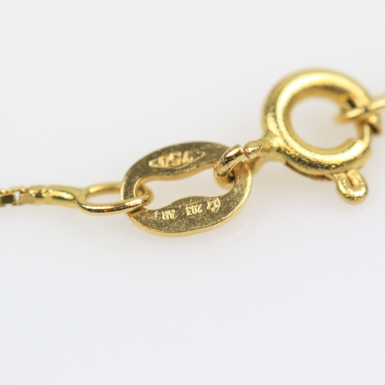 14K White Gold Heart Pendant and 18K Yellow Gold "Babe" Pendant Necklaces