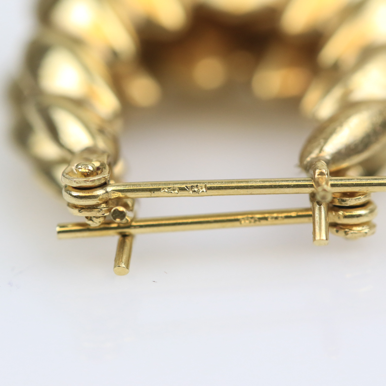 Two Pairs of 14K Yellow Gold Earrings