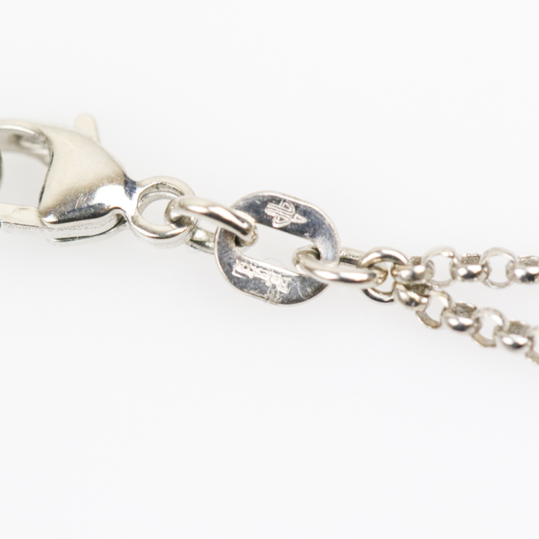 Balestra 18K White Gold and 1.00 CTW Diamond Open Heart Pendant Necklace