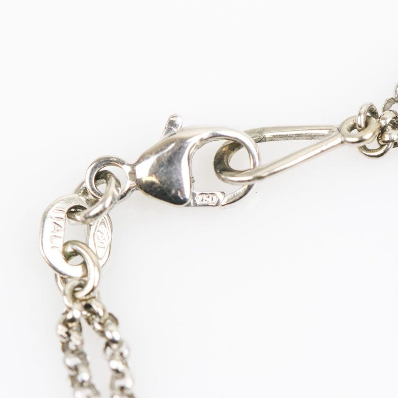 Balestra 18K White Gold and 1.00 CTW Diamond Open Heart Pendant Necklace