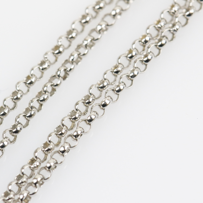 Balestra 18K White Gold and 1.00 CTW Diamond Open Heart Pendant Necklace