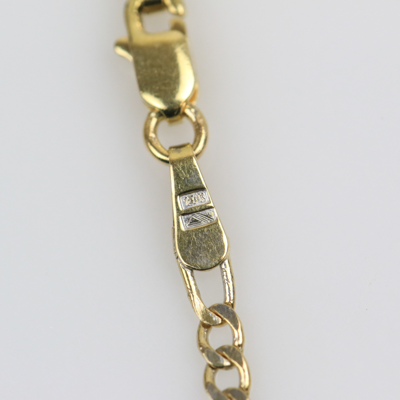 14K Yellow Gold Italian Figaro Chain