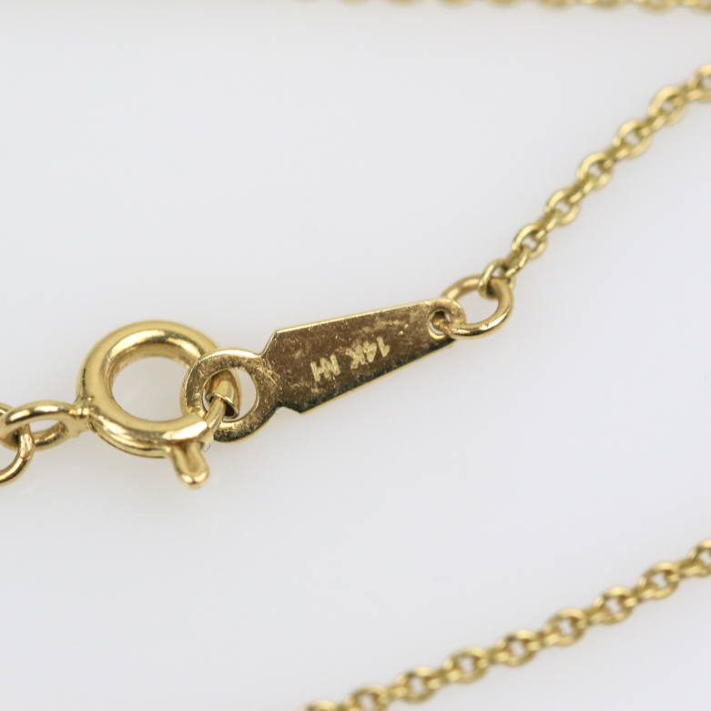 14K Yellow Gold, 2.55 CTW Pink Tourmaline, and Diamond Necklace