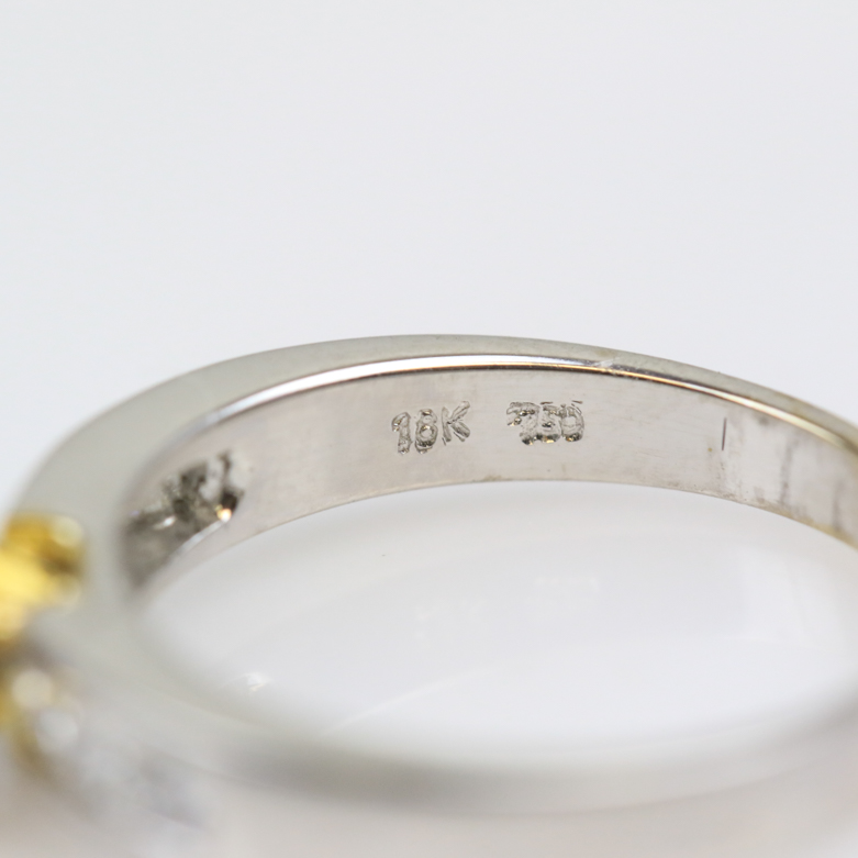 18K Two-Tone Gold, Tanzanite, and Diamond Engagement Ring