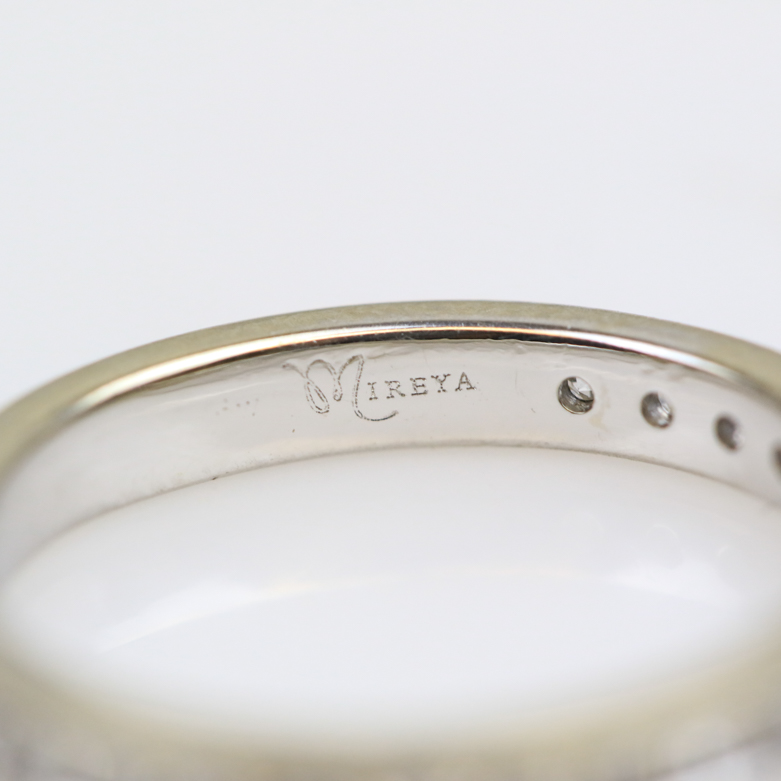 Mireya 14K White Gold and Channel Set Diamond Band