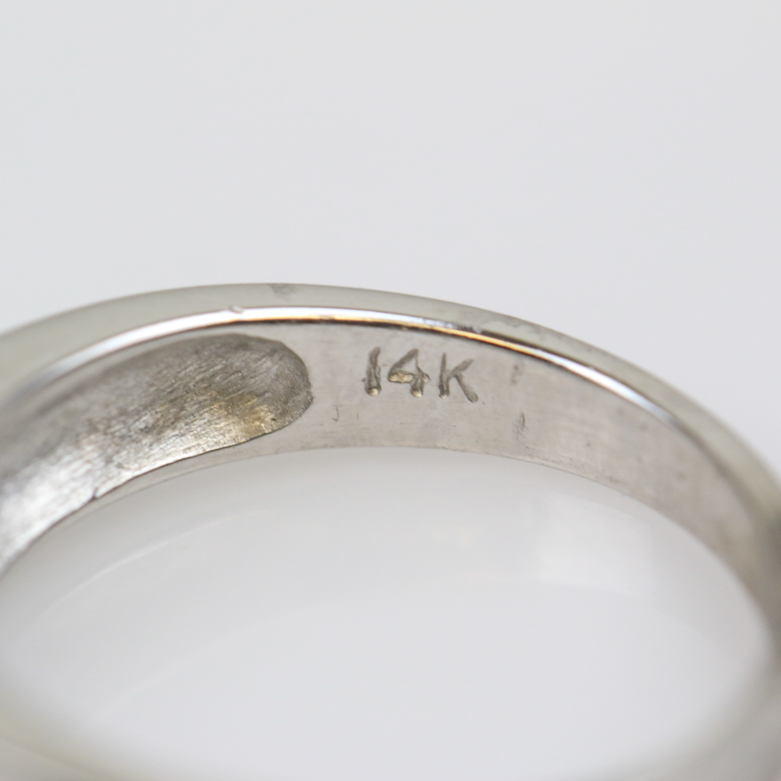 Marinelli 14K White Gold and Diamond Cathedral Solitaire Engagement Ring