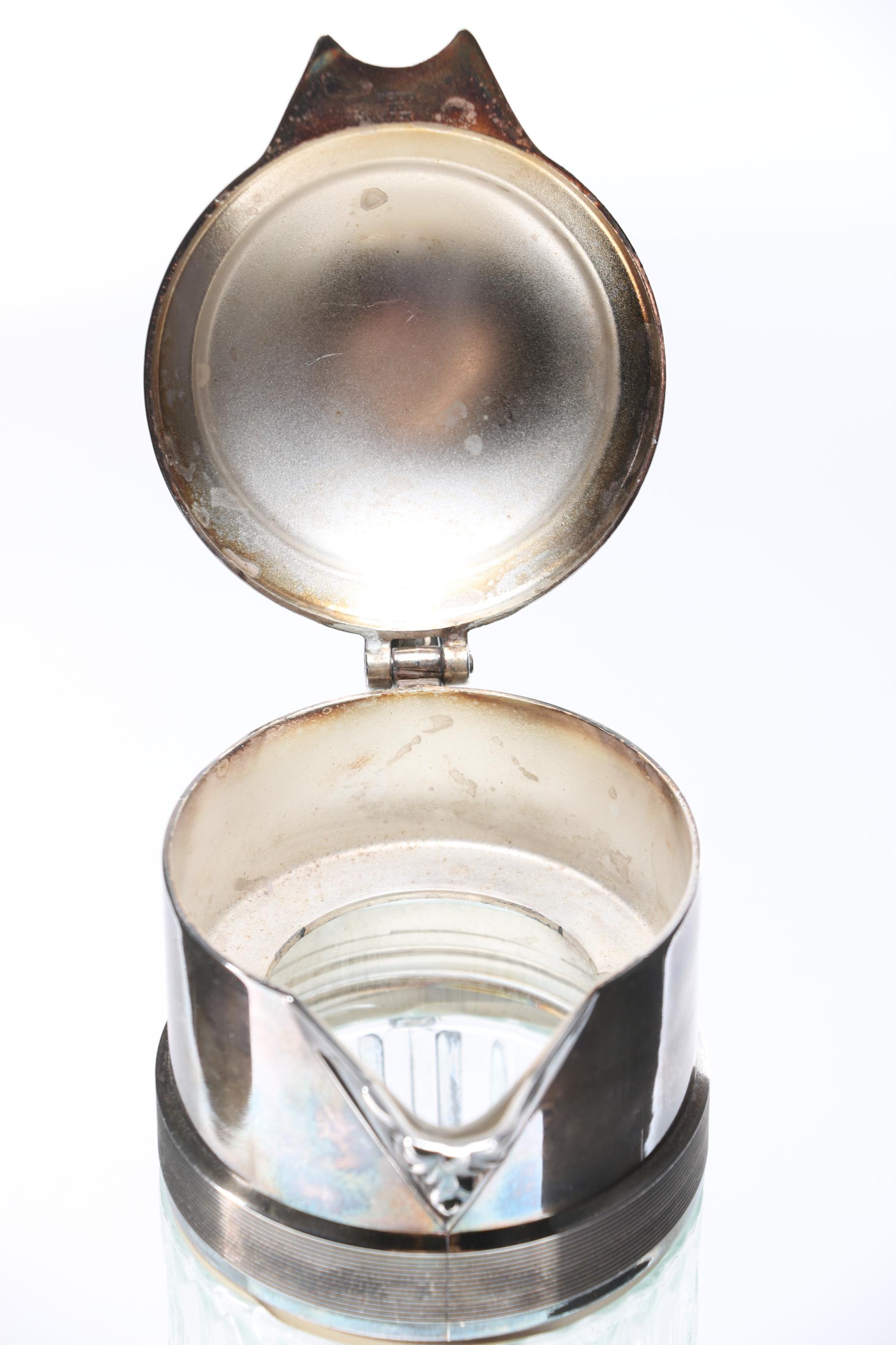 Silver Plate and Glass Pitcher