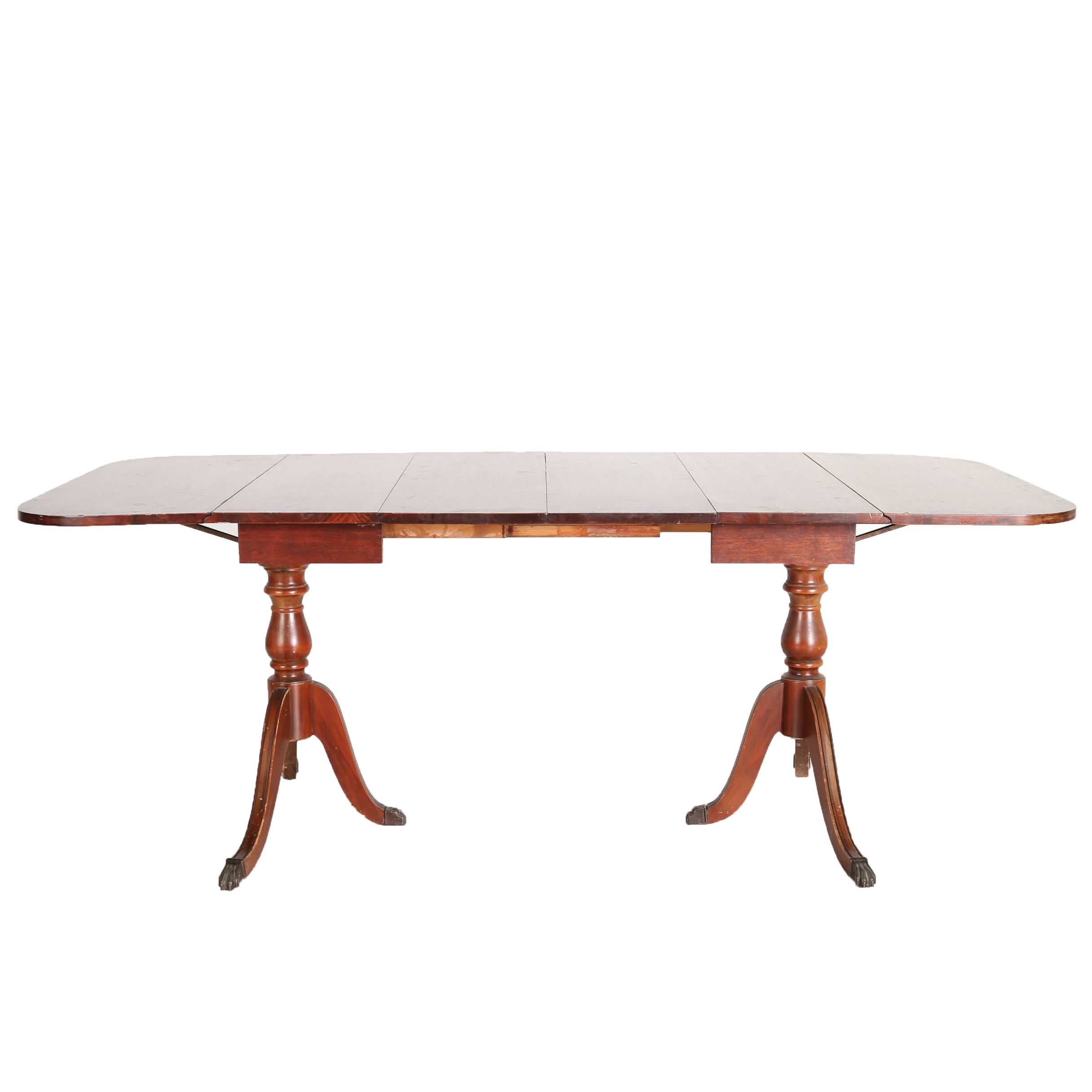 Vintage Duncan Phyfe Style Drop-Leaf Dining Table