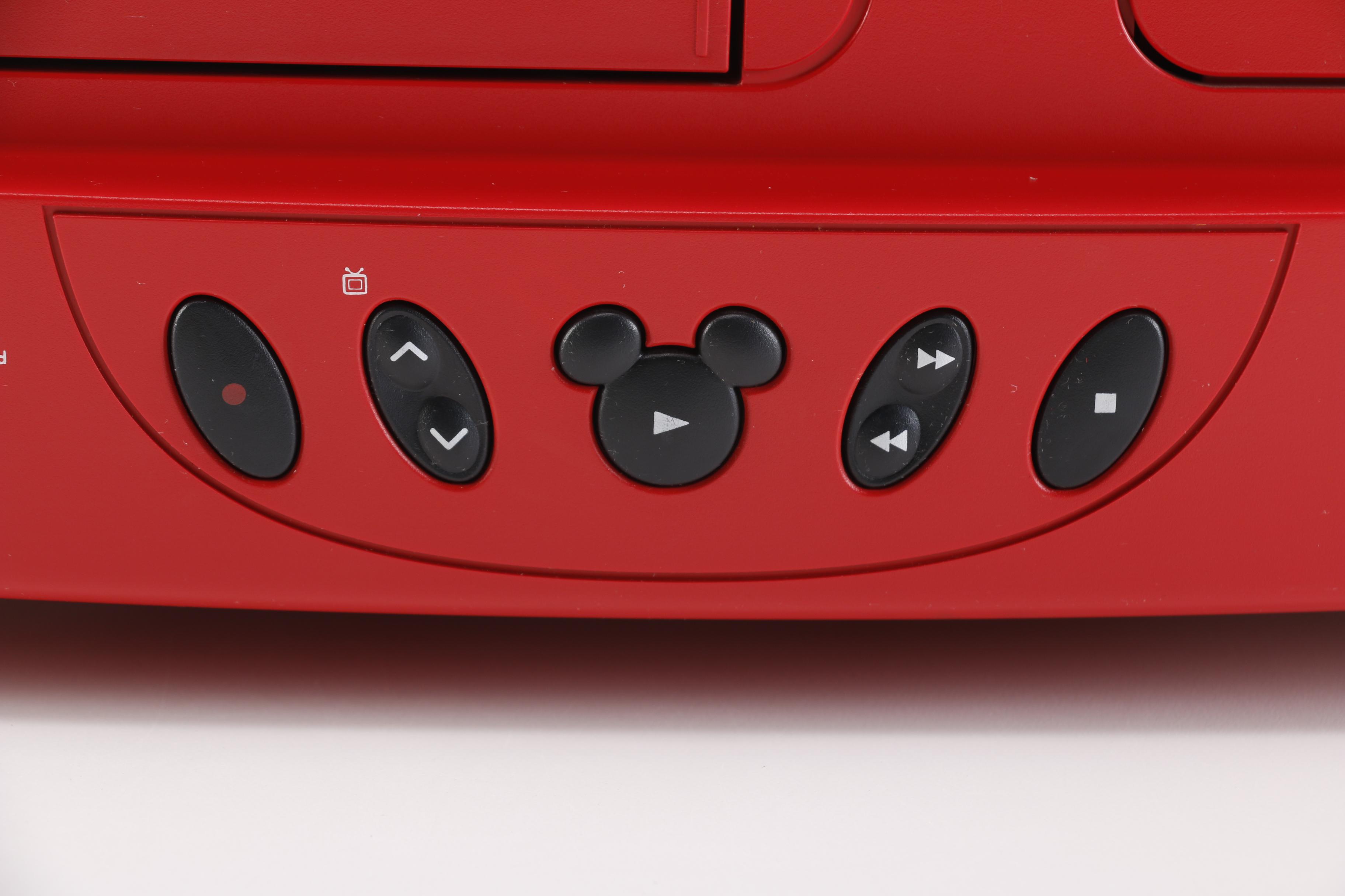 Disney Mickey Mouse Theme Television and Matching VHS/DVD Player