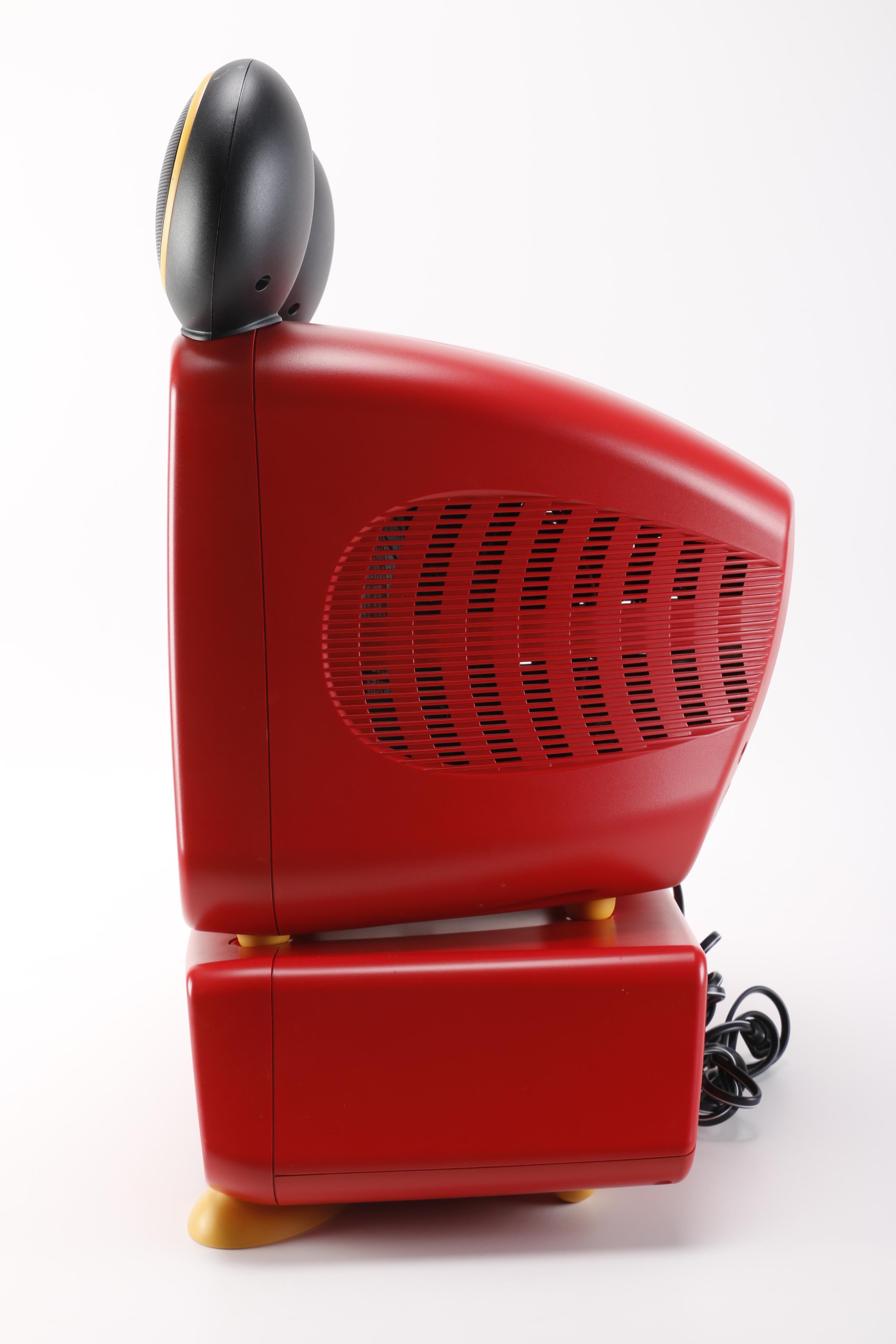 Disney Mickey Mouse Theme Television and Matching VHS/DVD Player