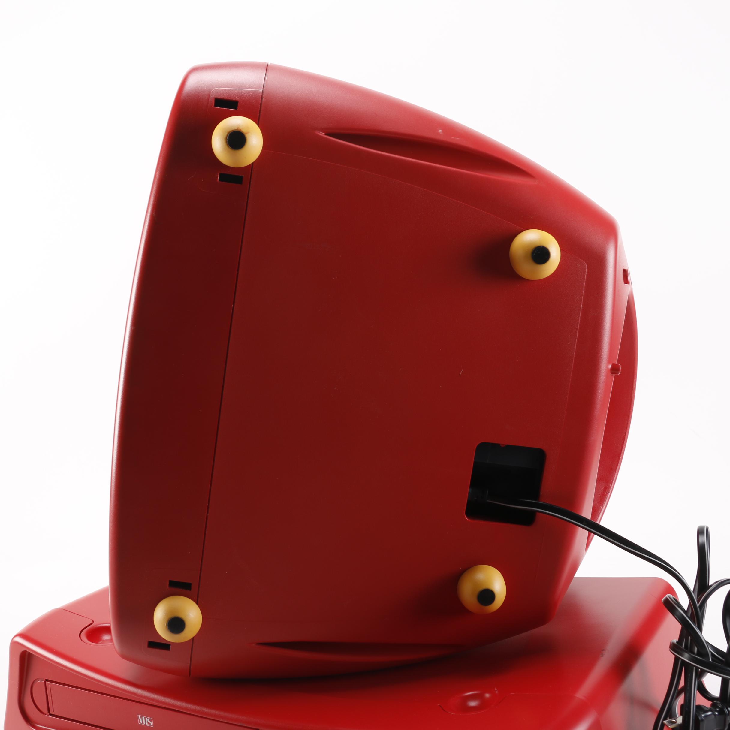 Disney Mickey Mouse Theme Television and Matching VHS/DVD Player