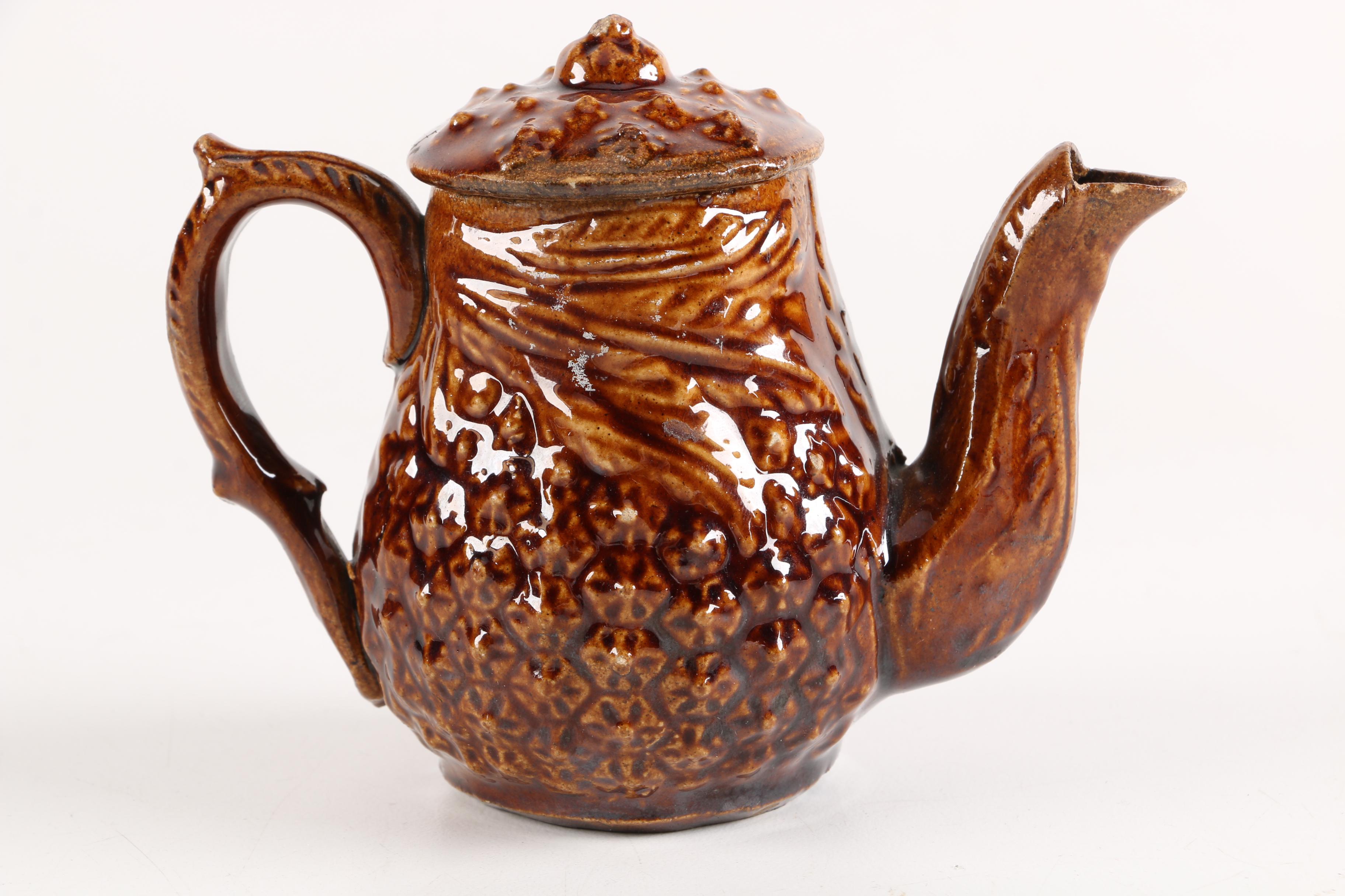 Vintage Brown Glazed Teapots