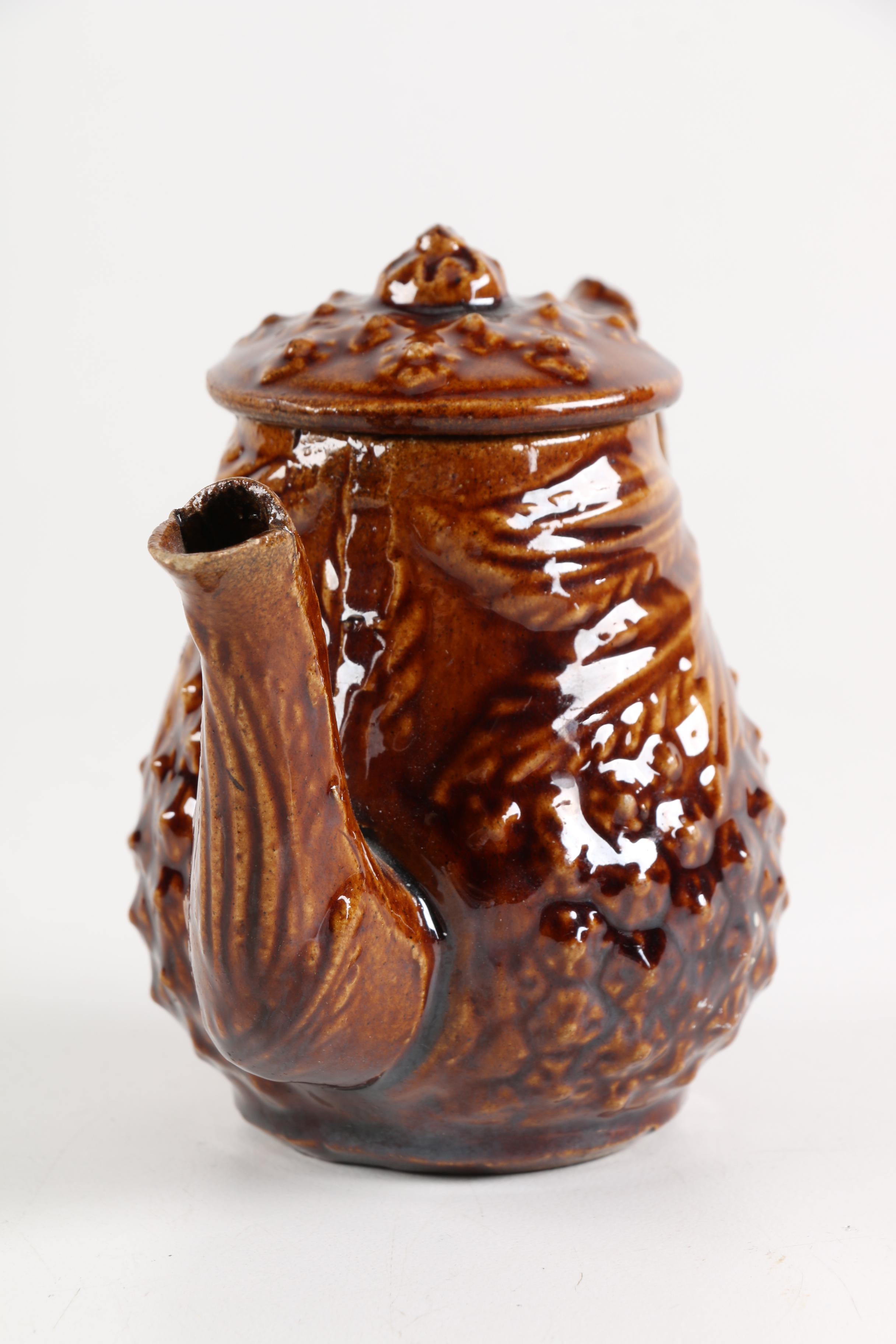 Vintage Brown Glazed Teapots