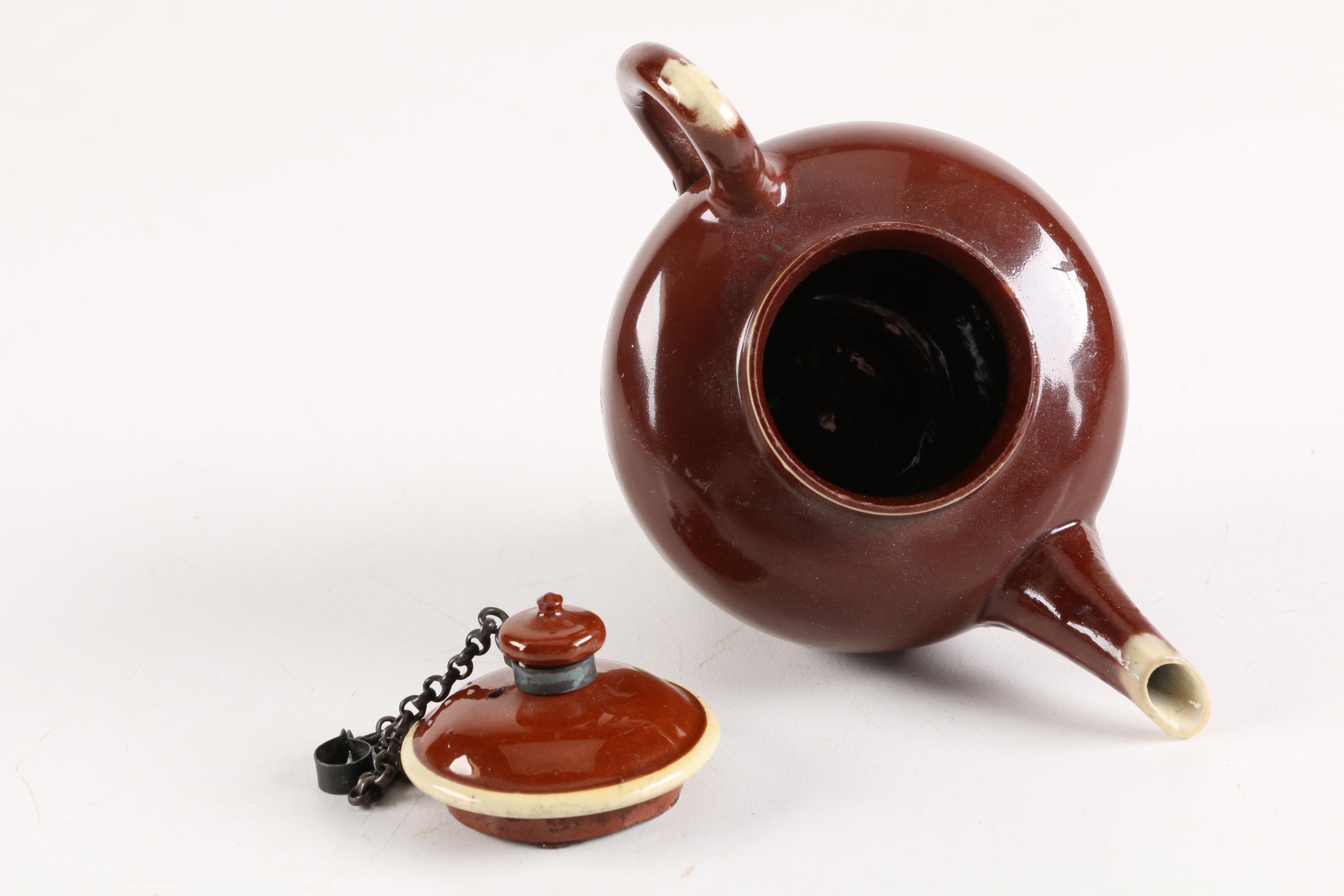 Vintage Brown Glazed Teapots