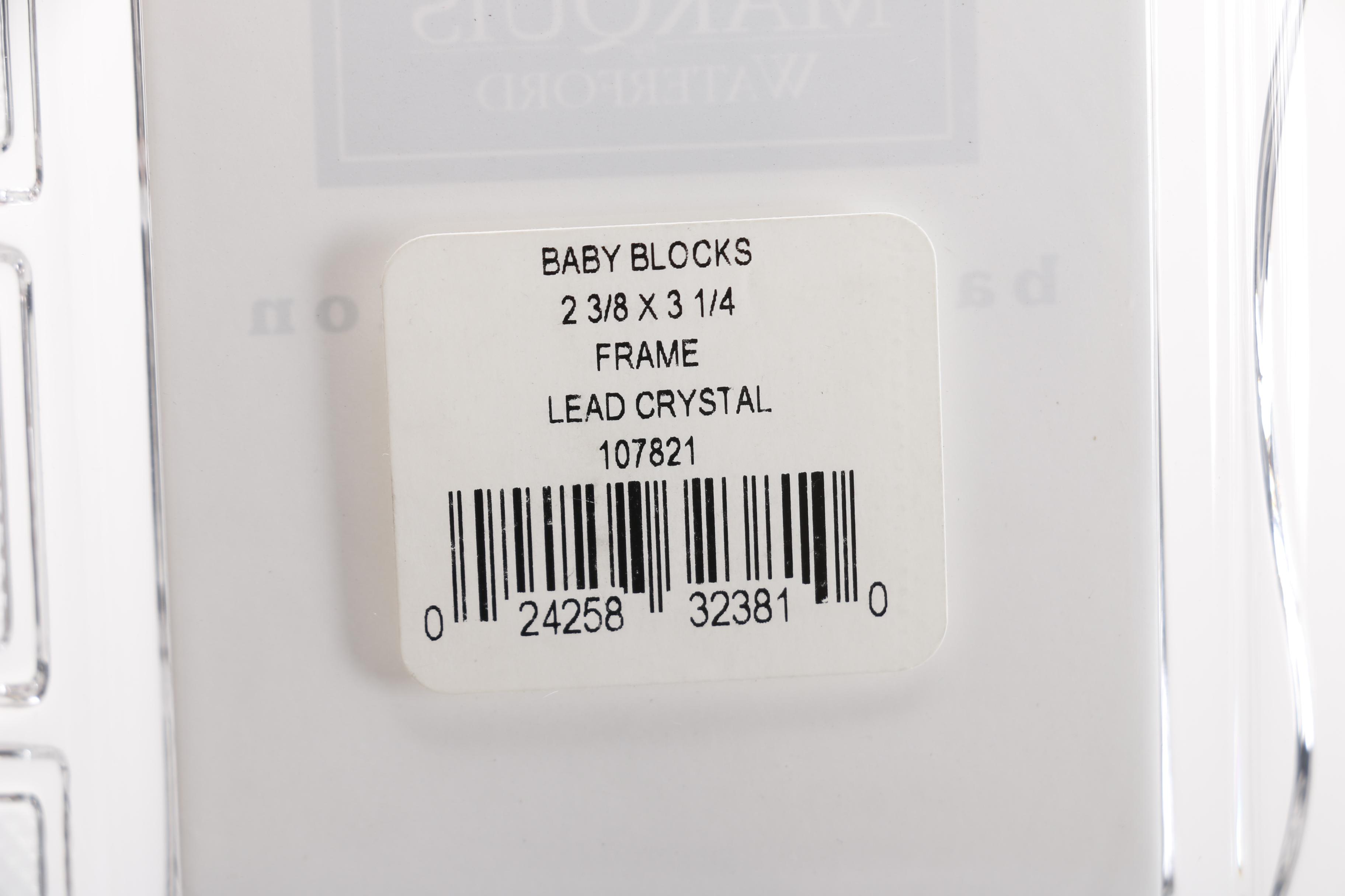 Marquis by Waterford "Baby Blocks" Crystal Frame