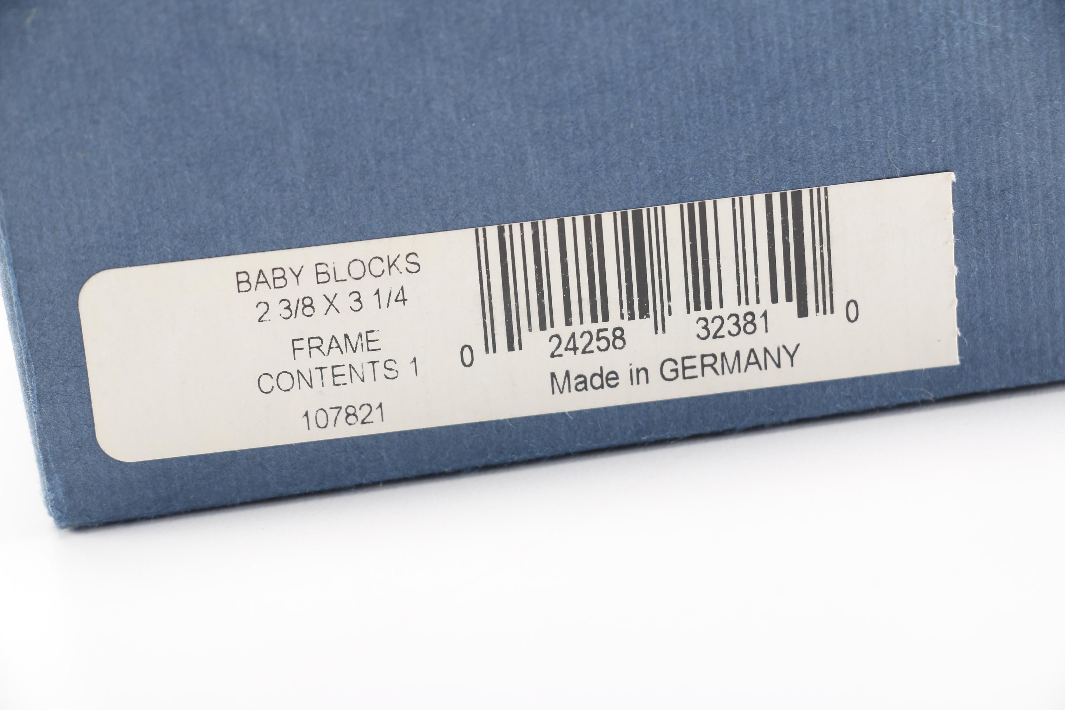 Marquis by Waterford "Baby Blocks" Crystal Frame