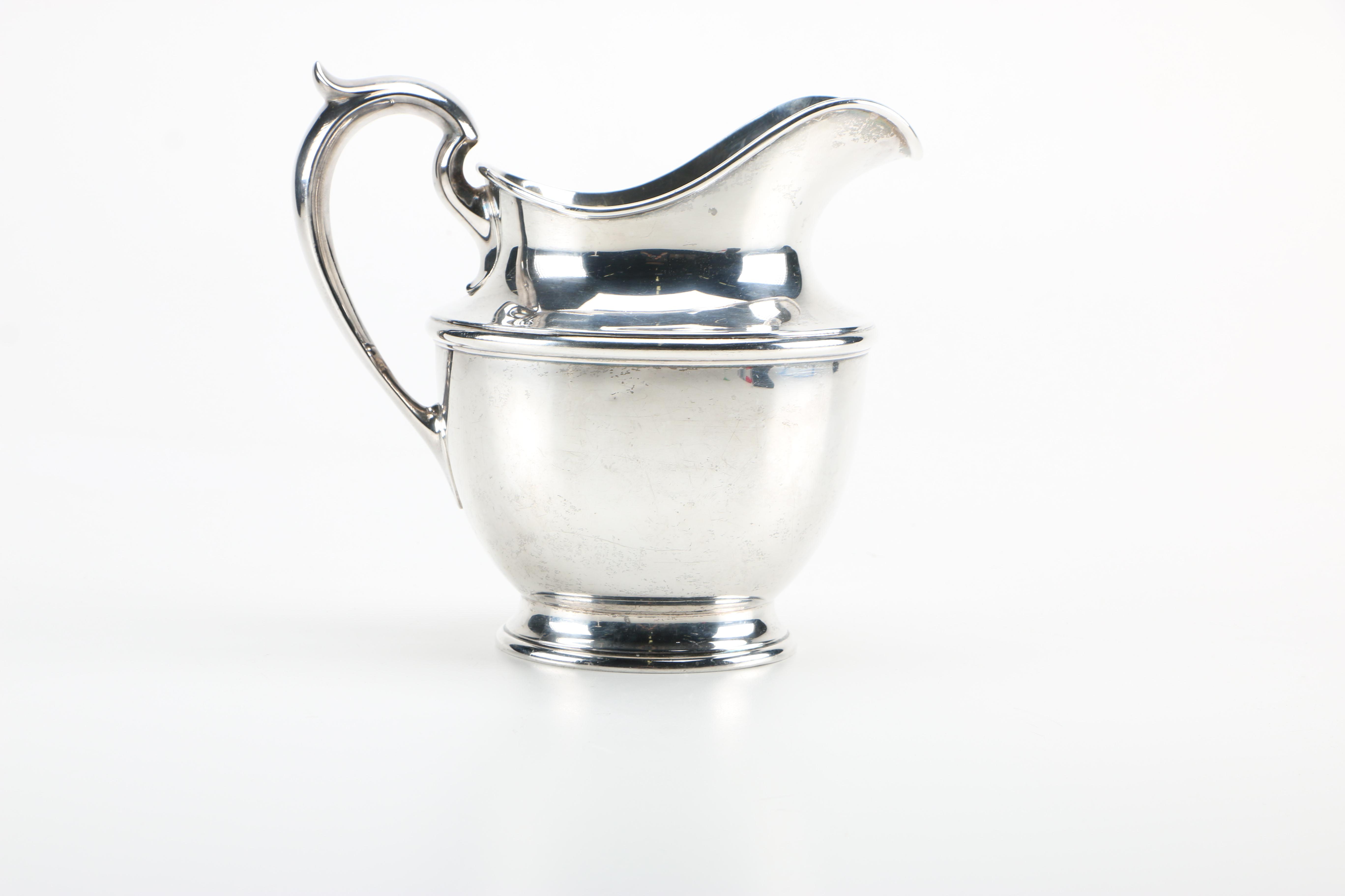 Quaker Silver Co. Weighted Sterling Compote and Gorham Sterling Pitcher