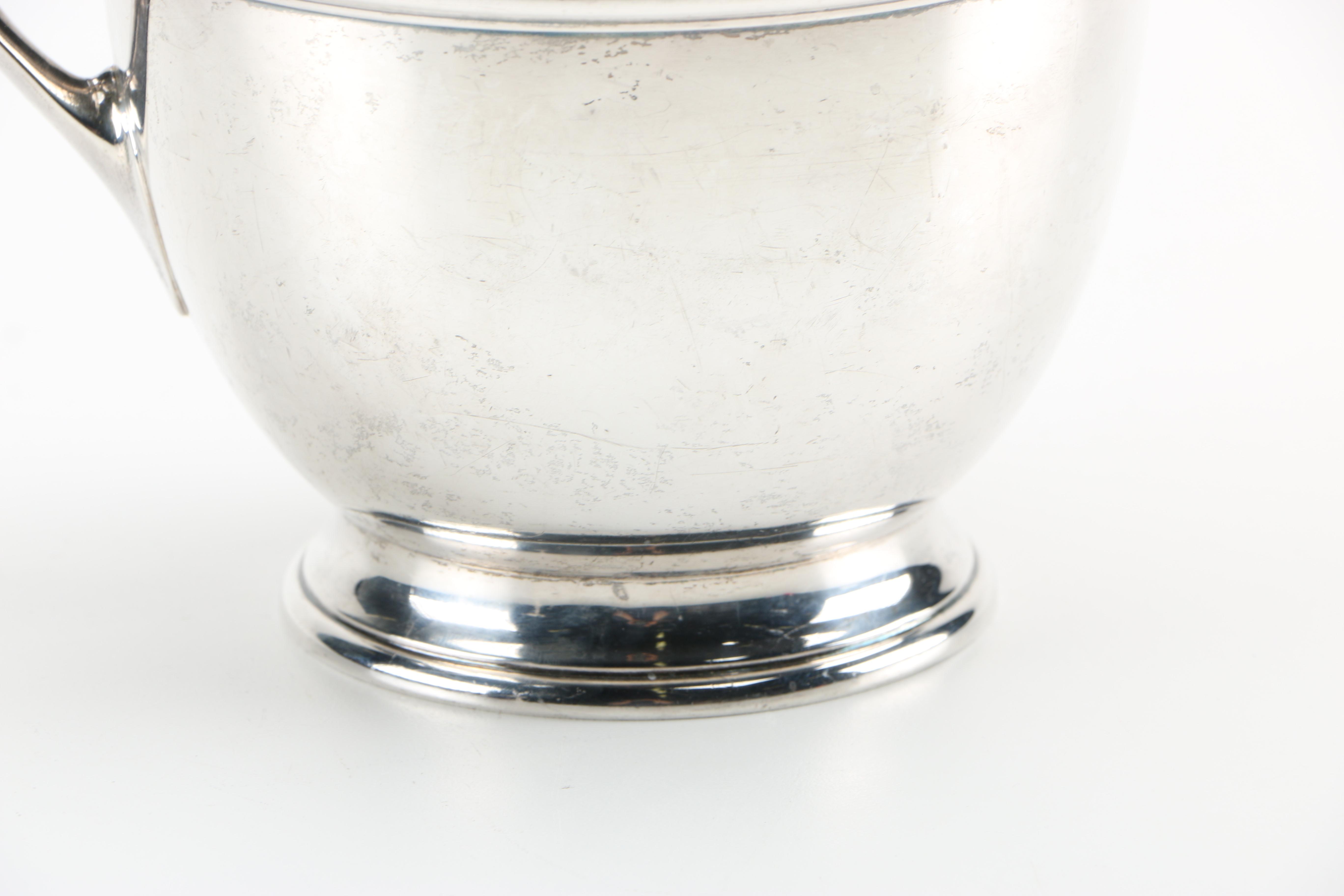 Quaker Silver Co. Weighted Sterling Compote and Gorham Sterling Pitcher