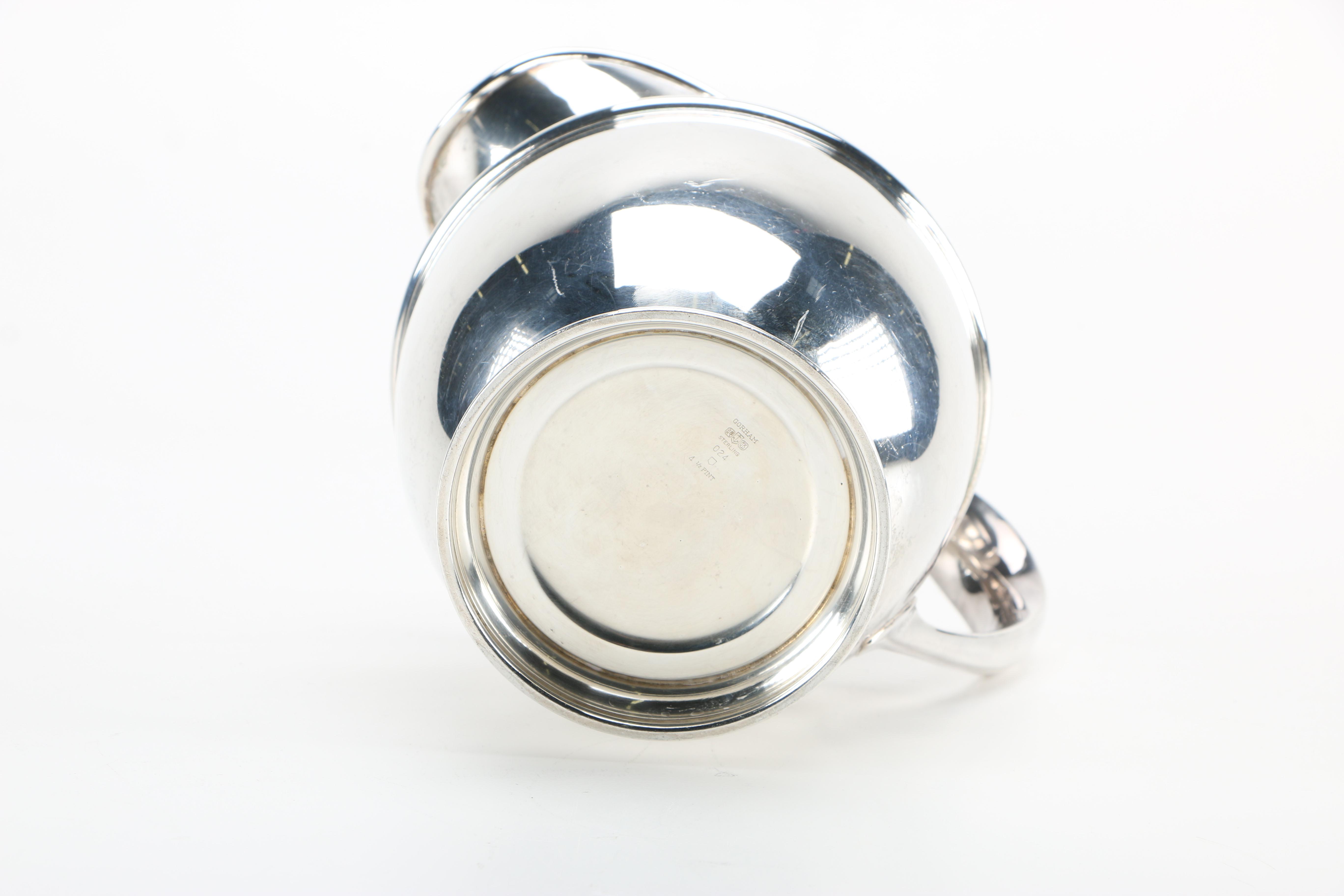 Quaker Silver Co. Weighted Sterling Compote and Gorham Sterling Pitcher