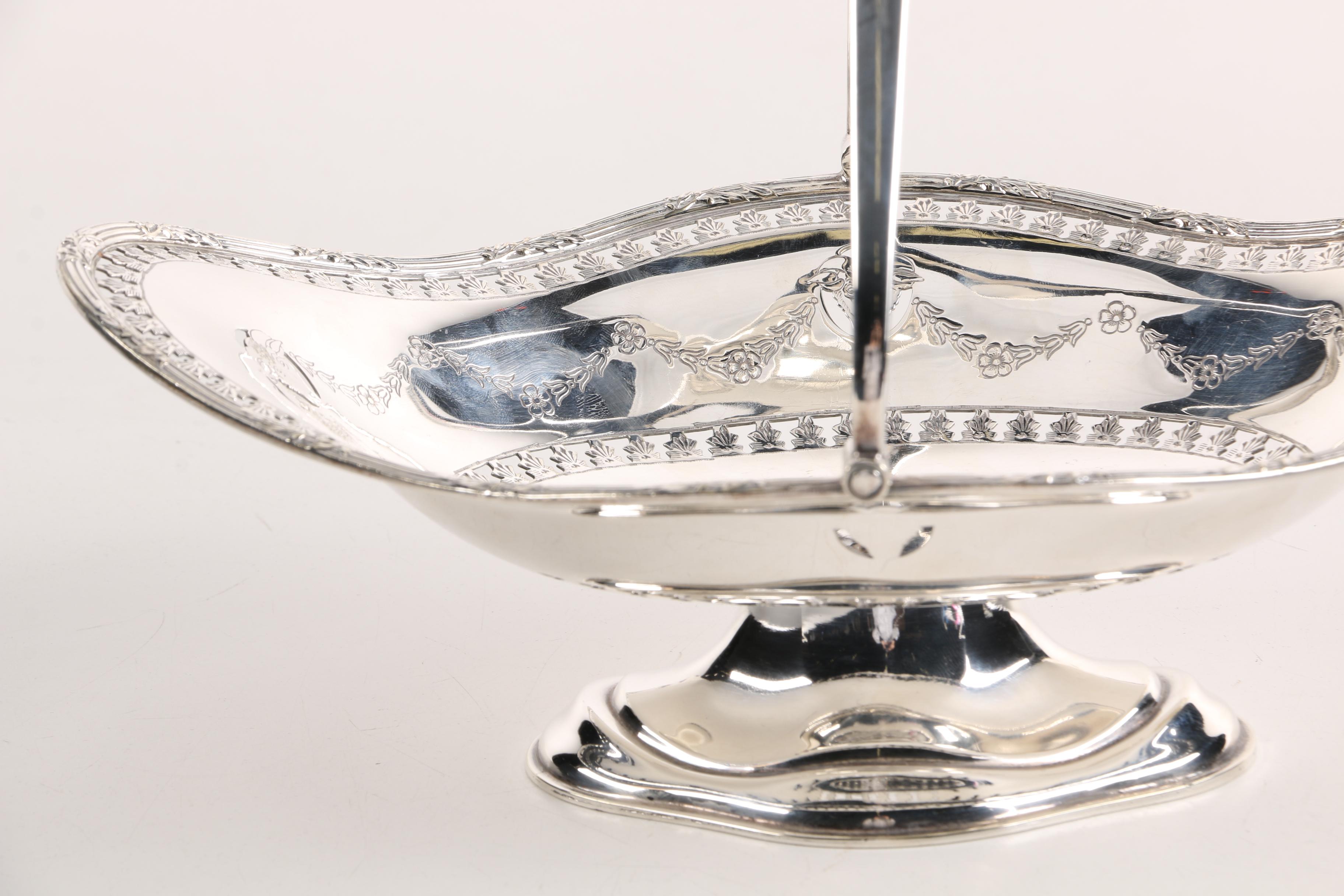 G W & S Silver Plated Basket