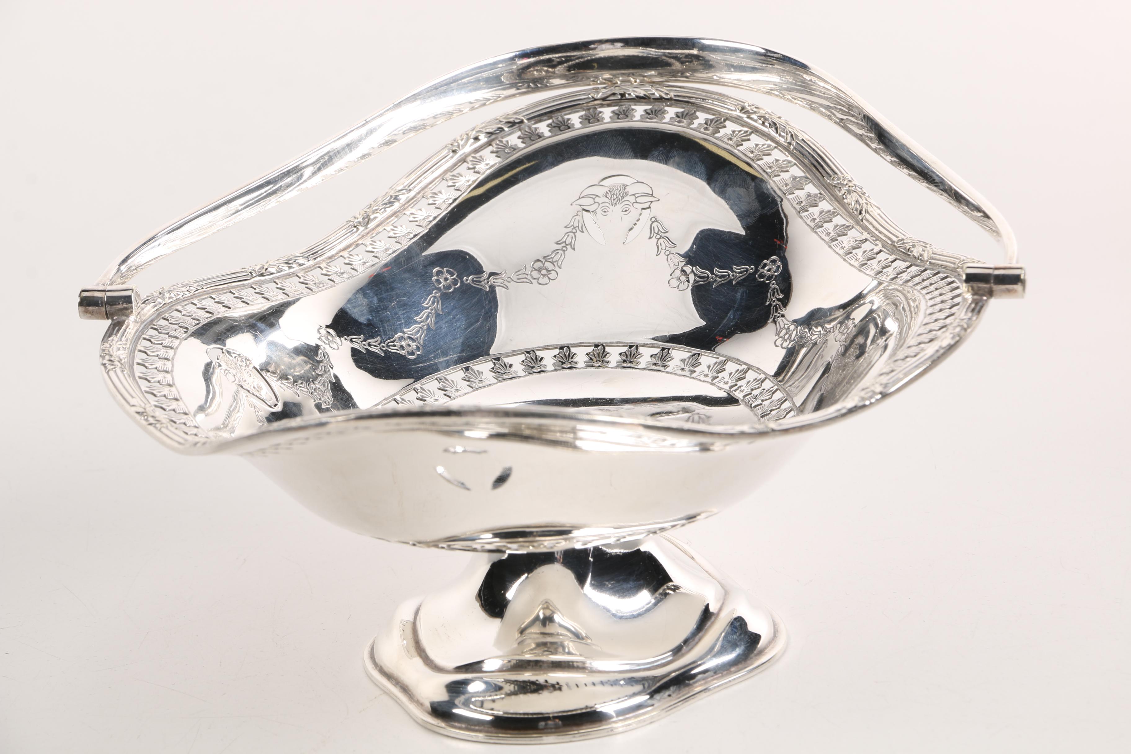 G W & S Silver Plated Basket