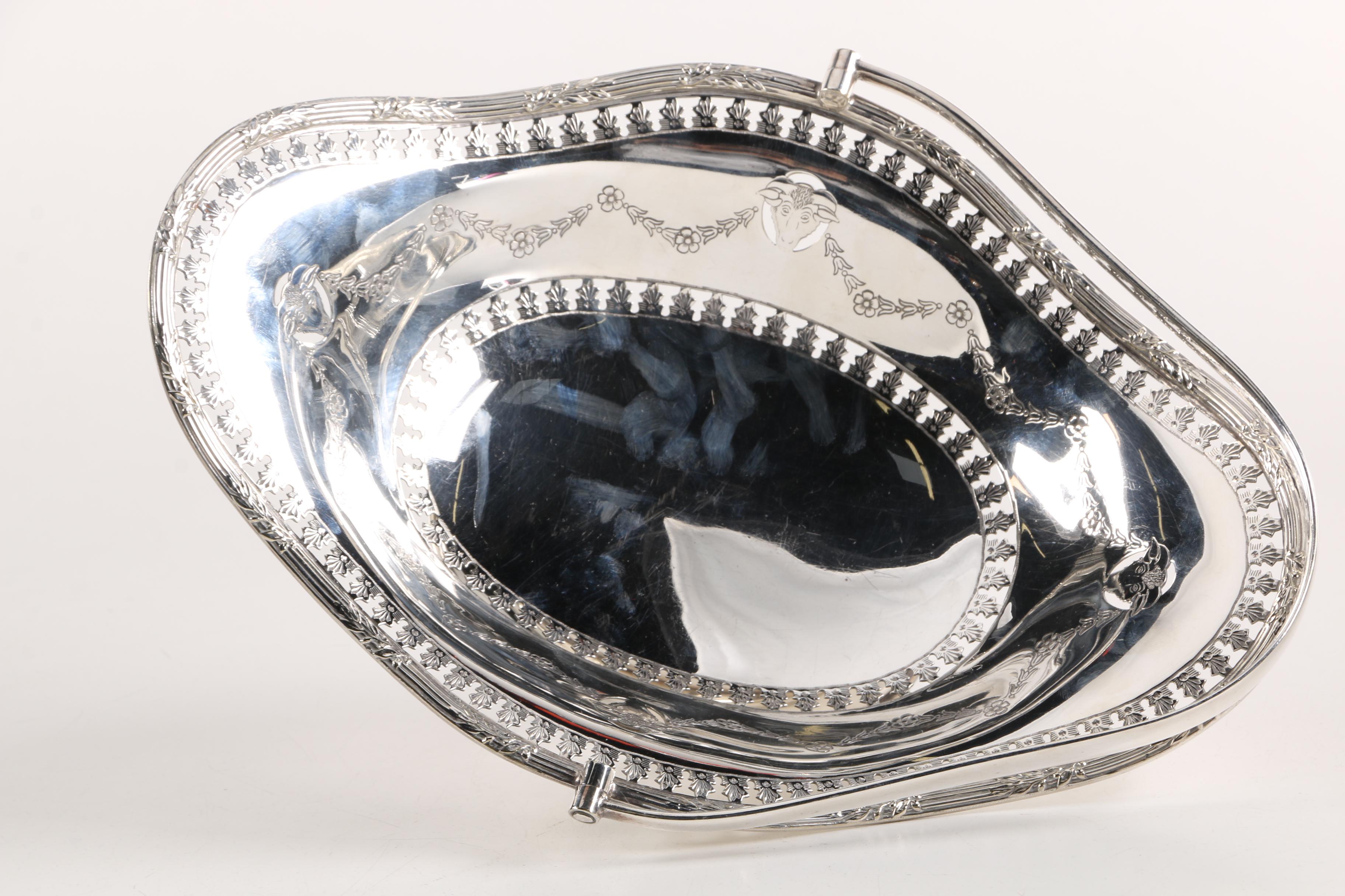 G W & S Silver Plated Basket