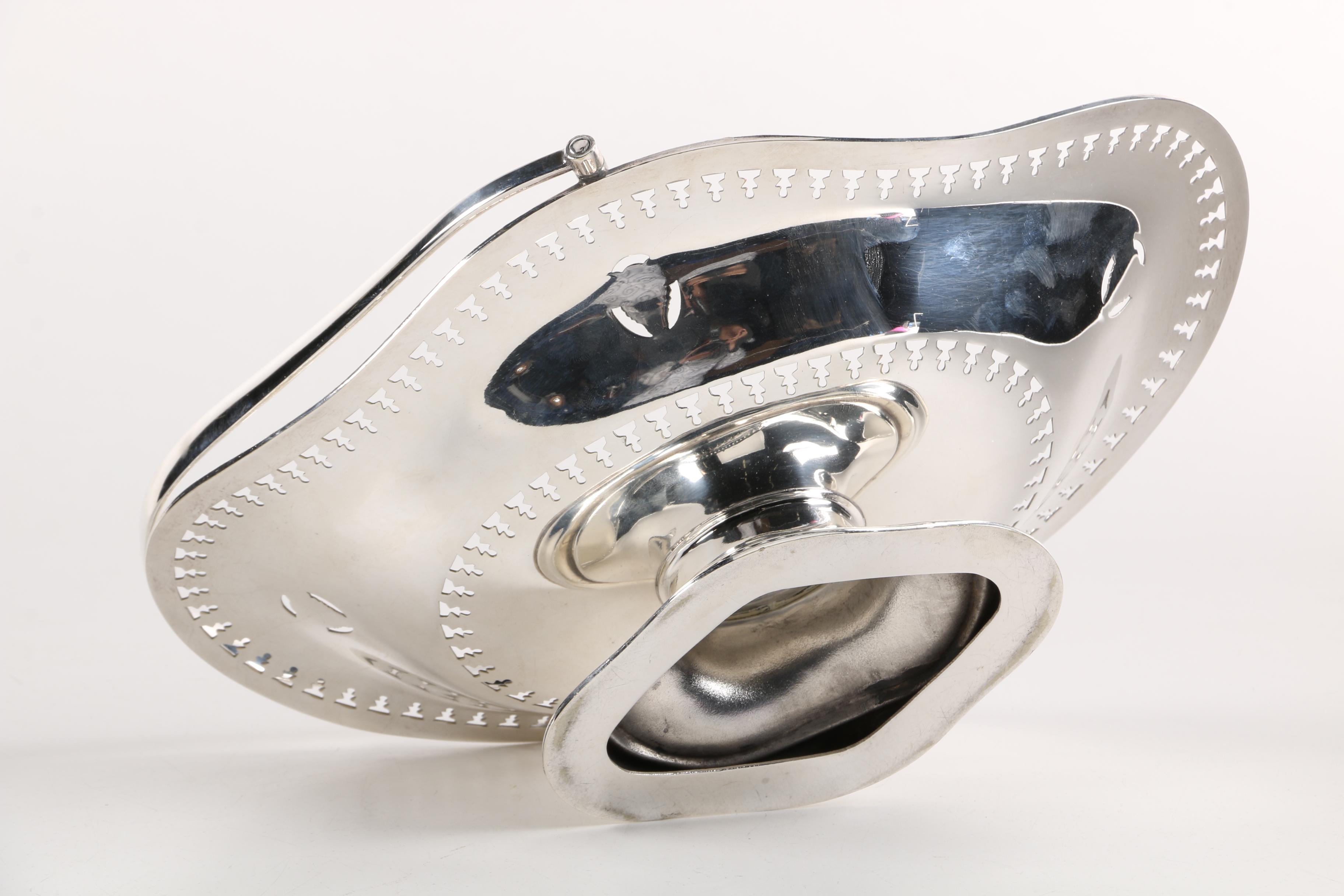 G W & S Silver Plated Basket