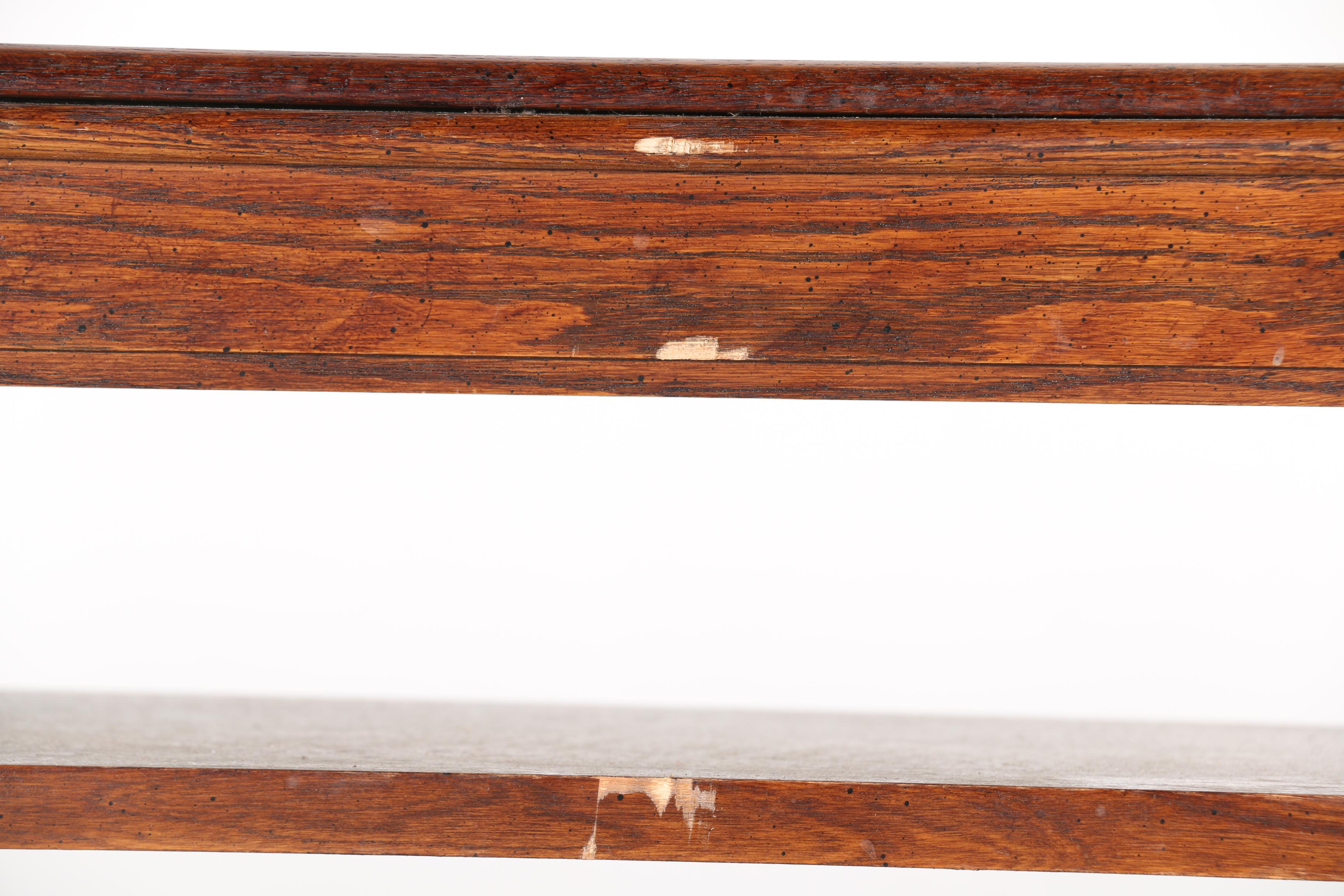 Vintage Glass Top Console Table