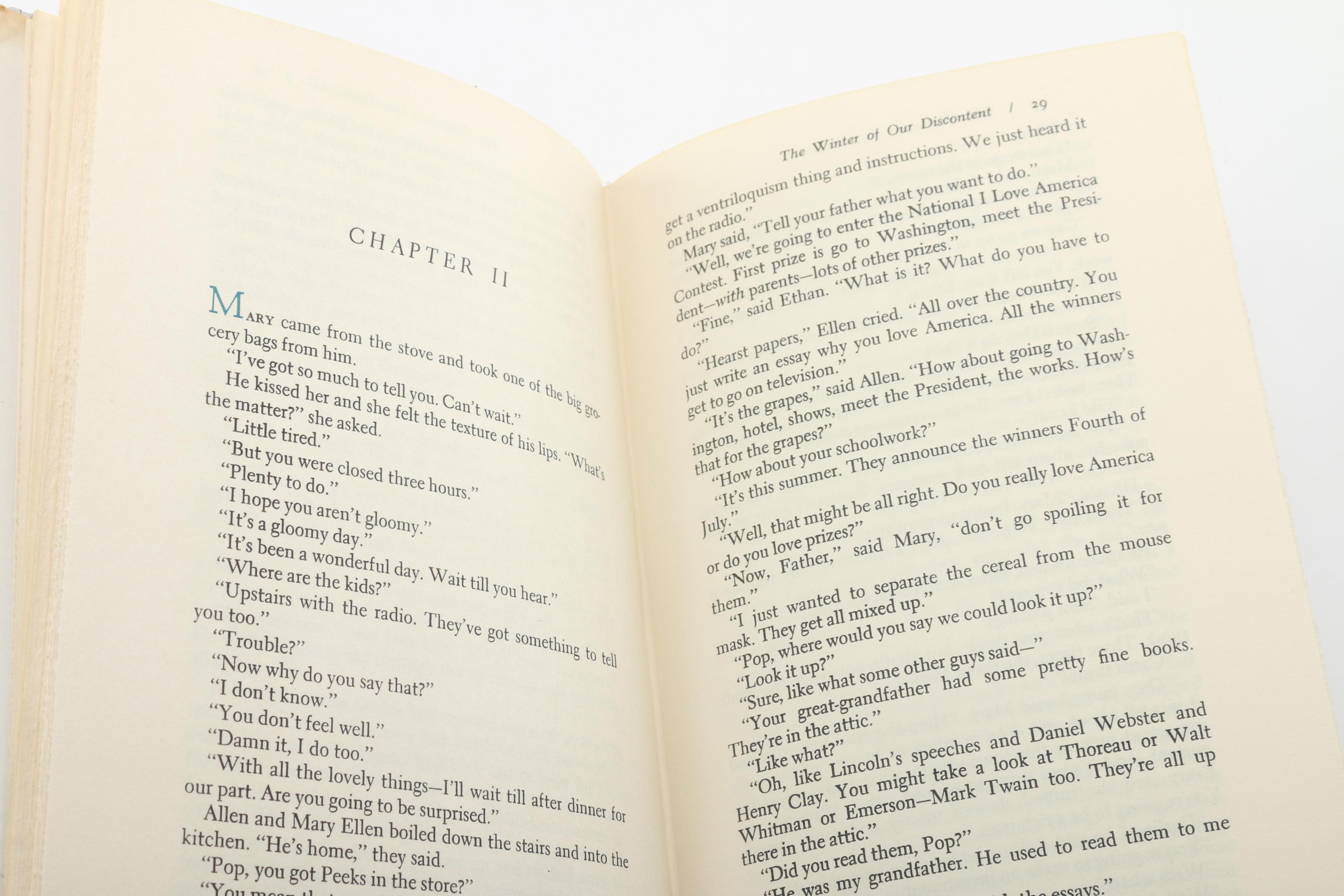 1961 "The Winter of Our Discontent" by John Steinbeck