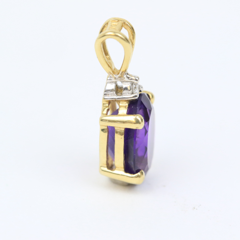 Three 14K Yellow Gold, Diamond, and Gemstone Pendants