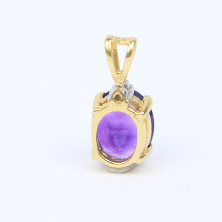 Three 14K Yellow Gold, Diamond, and Gemstone Pendants