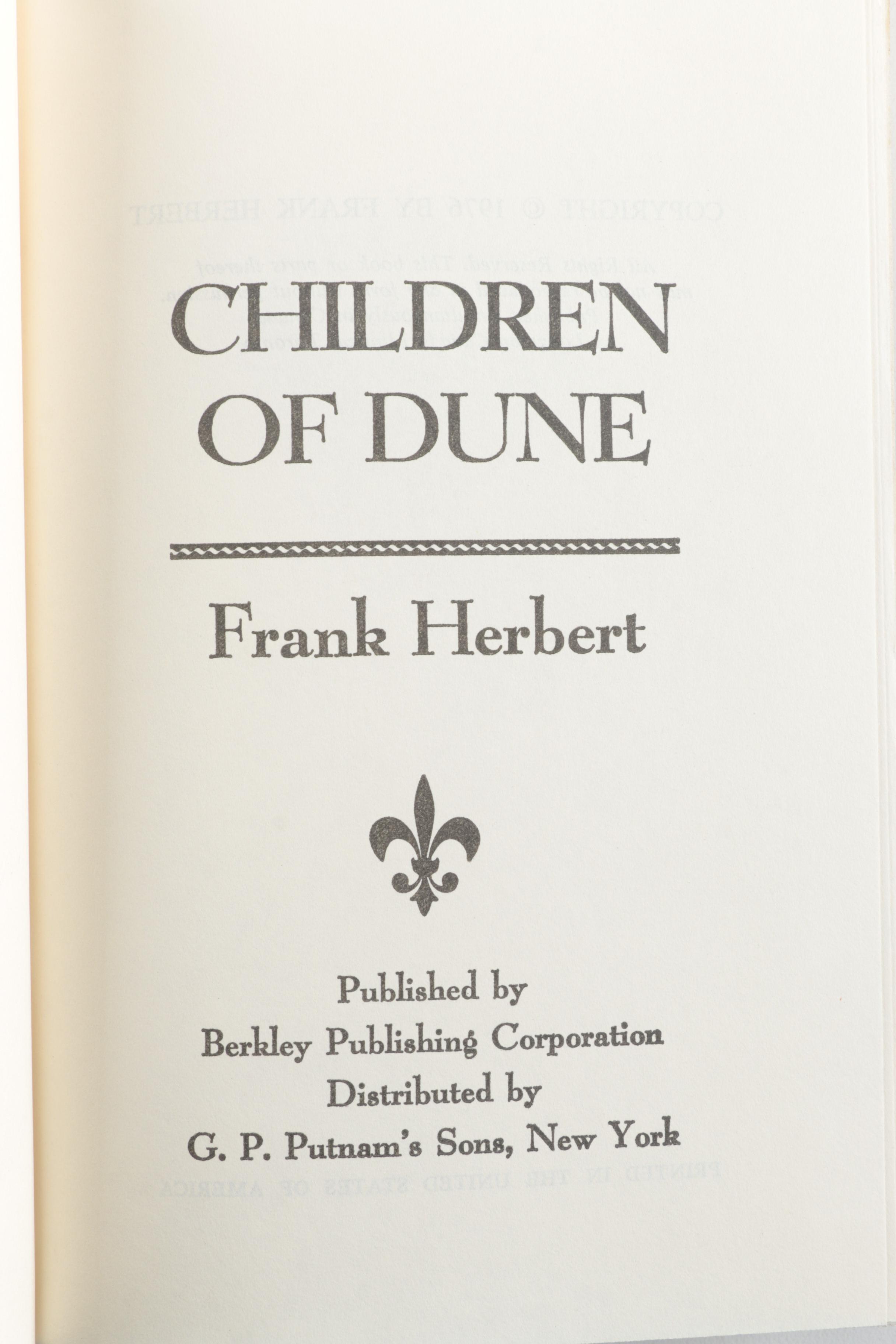 1976 "Children of Dune" by Frank Herbert