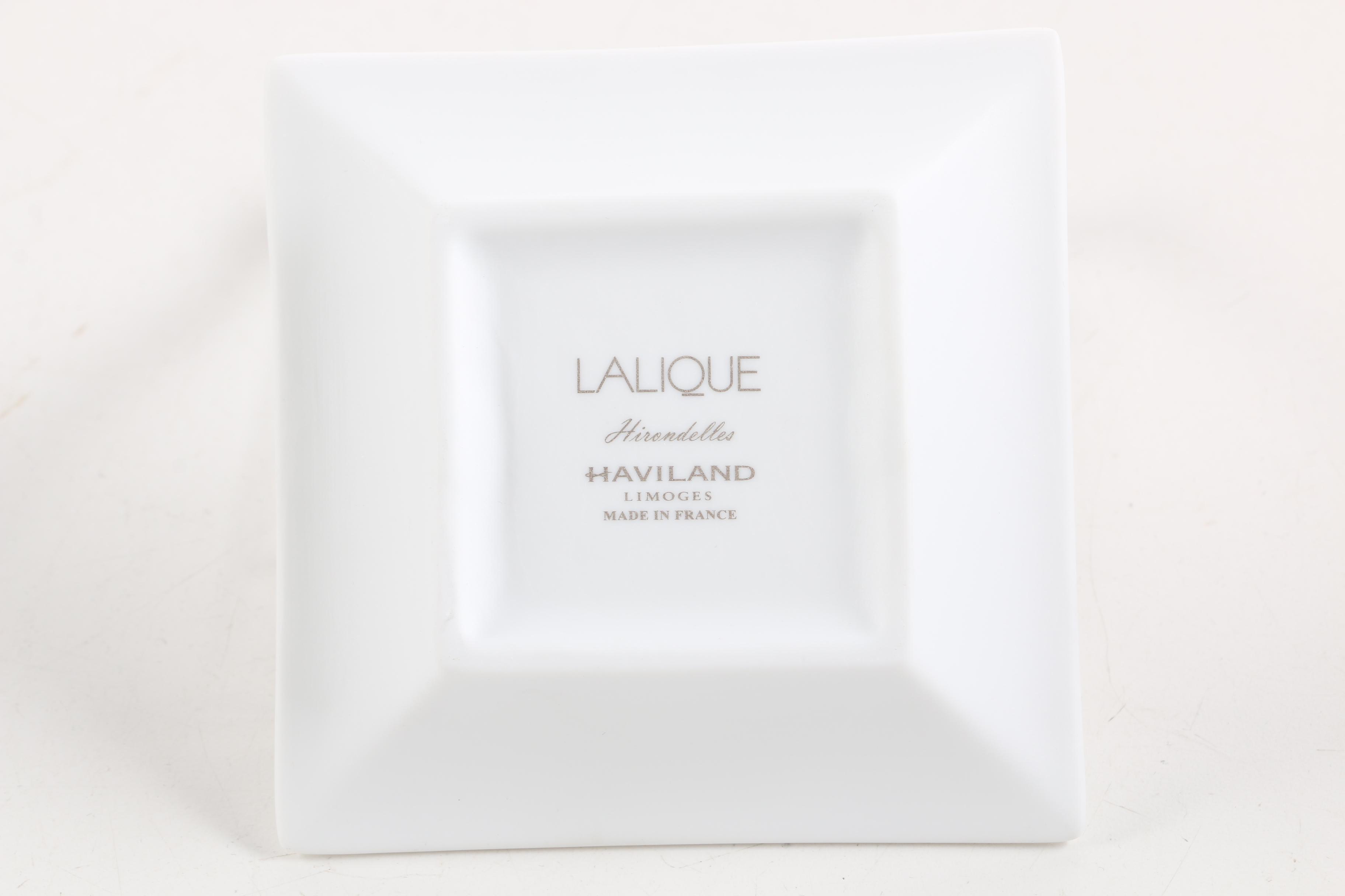 Lalique by Haviland Limoges "Hirondelles" Porcelain Dish