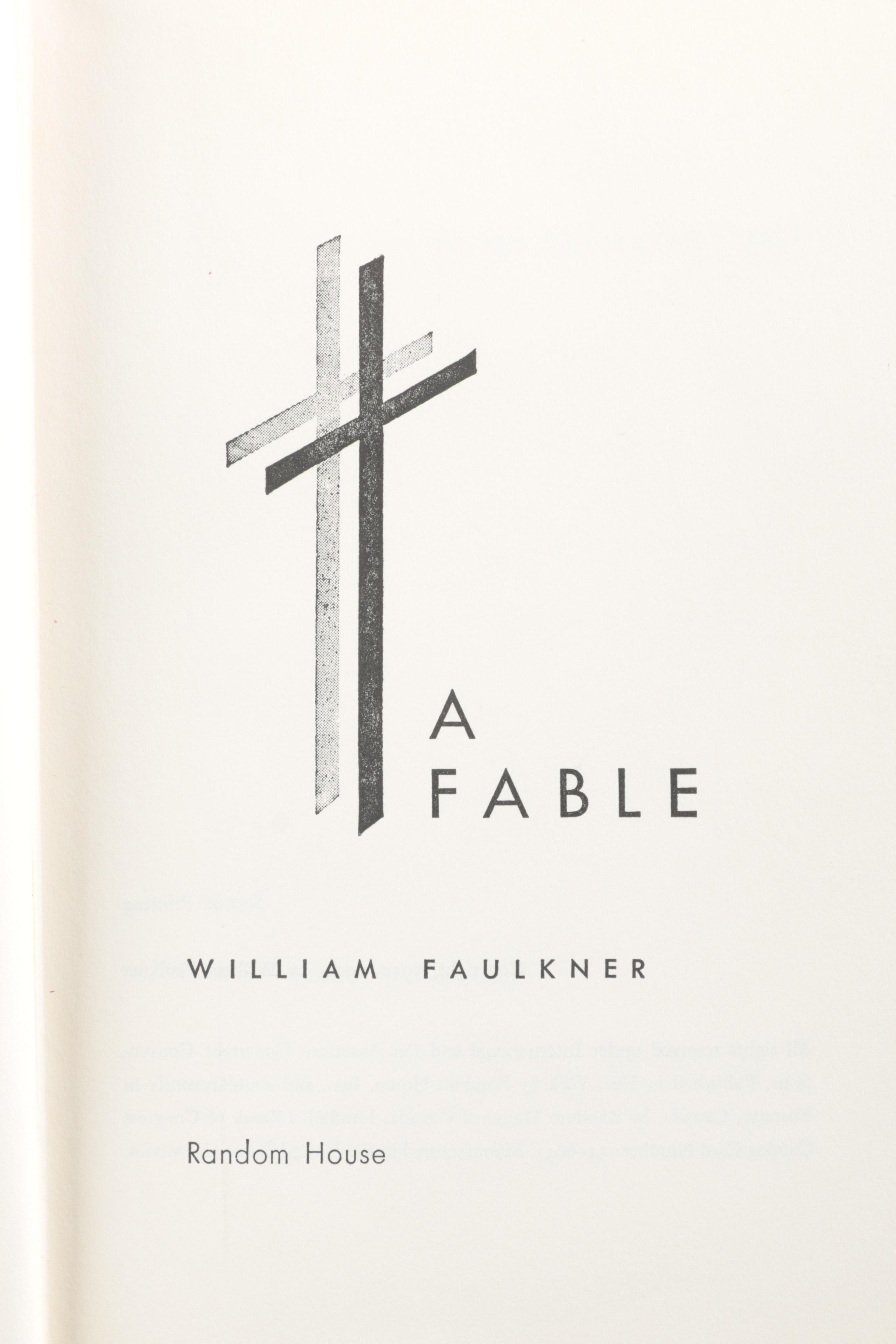 1954 Second Printing of "A Fable" by William Faulkner