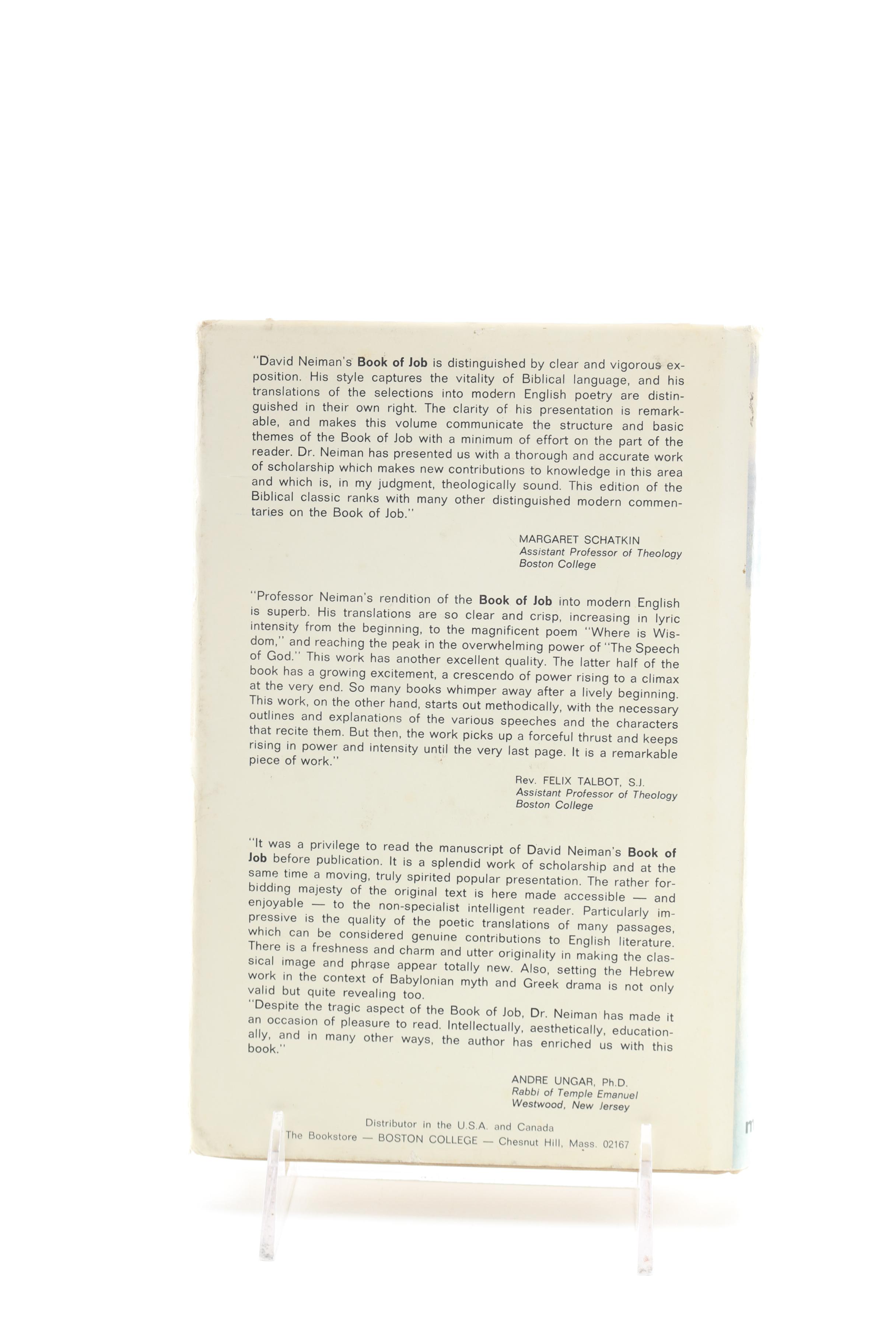 1972 Signed David Neiman "The Book of Job"