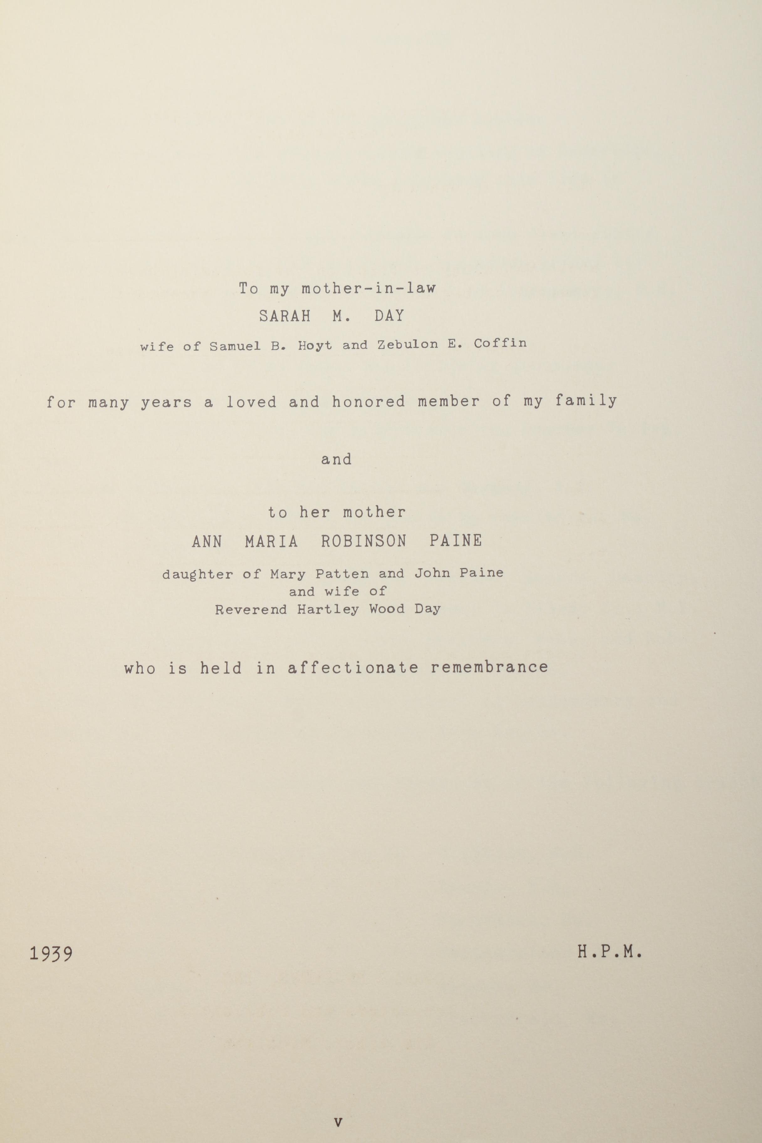 1939 " The Patten Families" by Howard Parker Moore