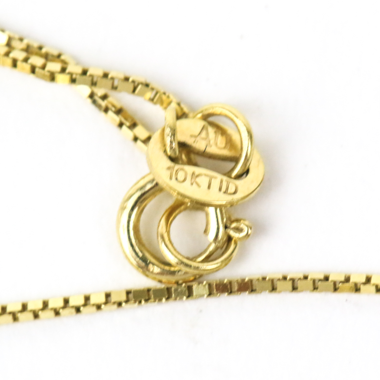 14K Yellow Gold, Ruby, and Diamond Pendant Necklace with 10K Chain