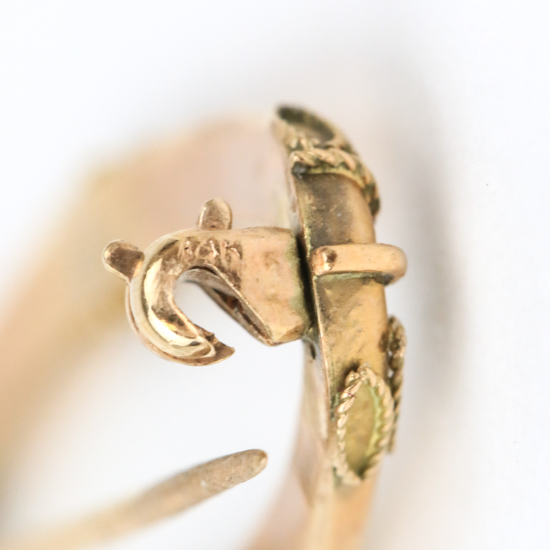 14K Yellow Gold Etruscan Revival Brooch