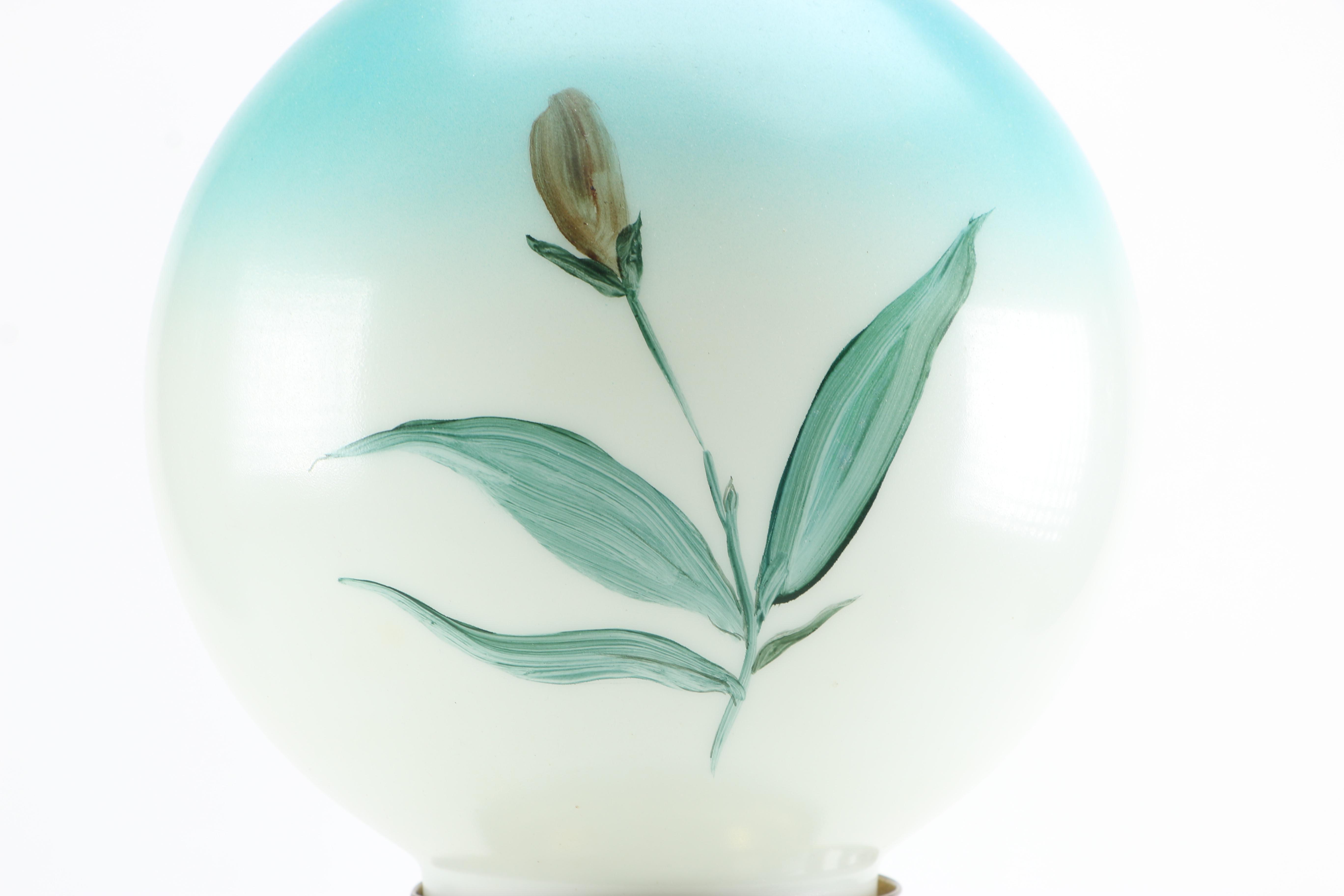 Hand-Painted Vintage Hurricane Lamp