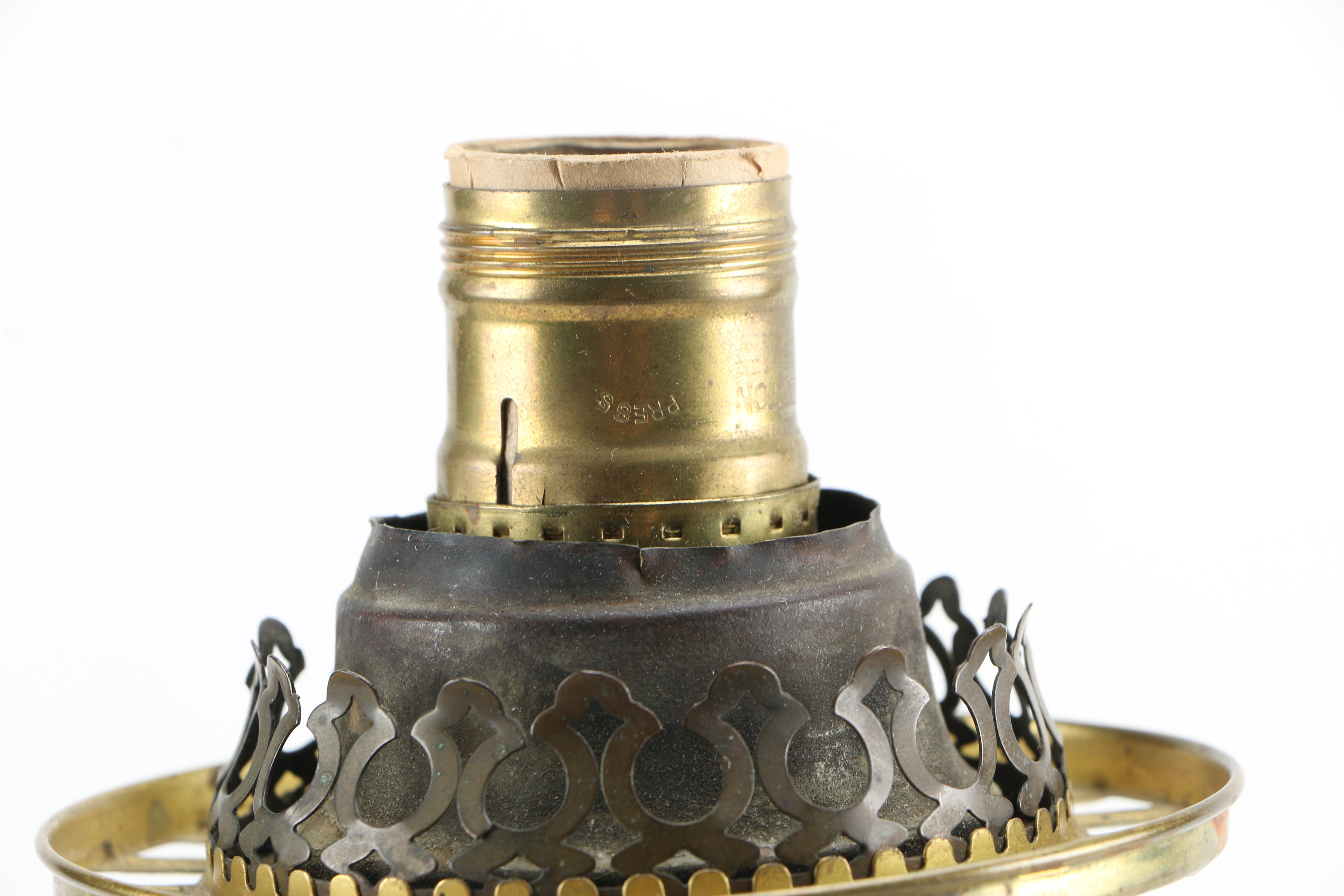 Hand-Painted Vintage Hurricane Lamp