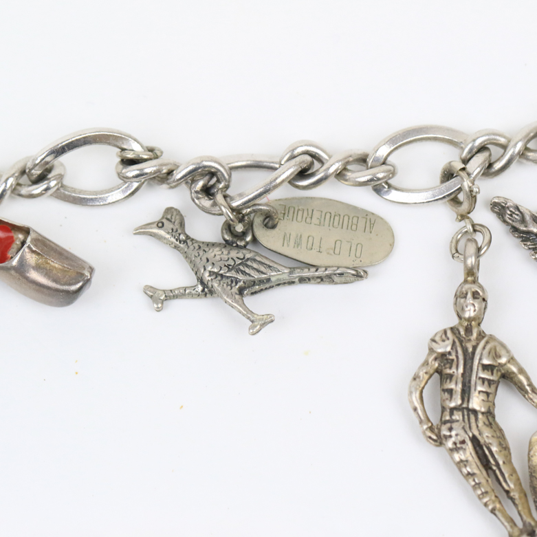 Collection of Sterling Silver Charm Bracelets