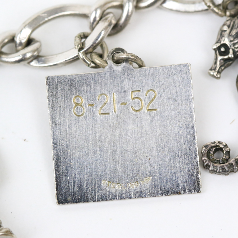 Collection of Sterling Silver Charm Bracelets