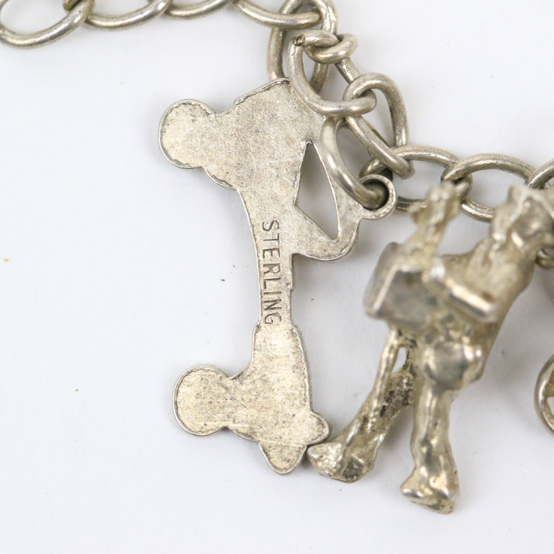 Collection of Sterling Silver Charm Bracelets