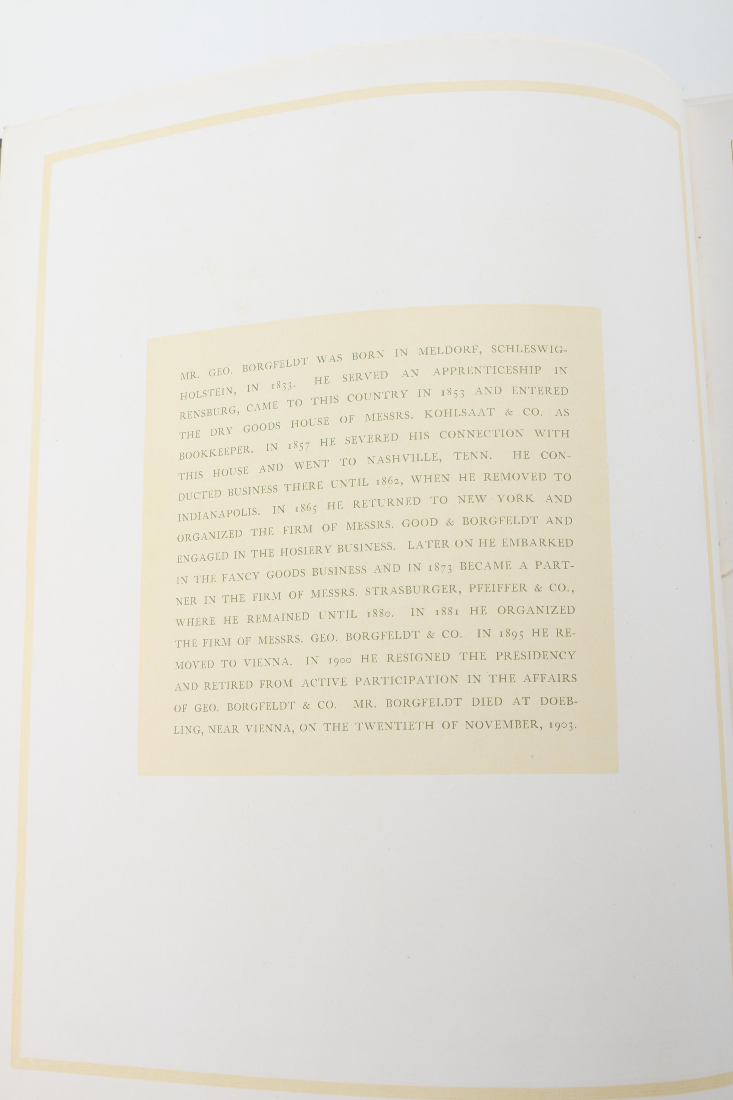 1905 "Twenty-Fifth Anniversary of the House of George Borgfeldt & Company"